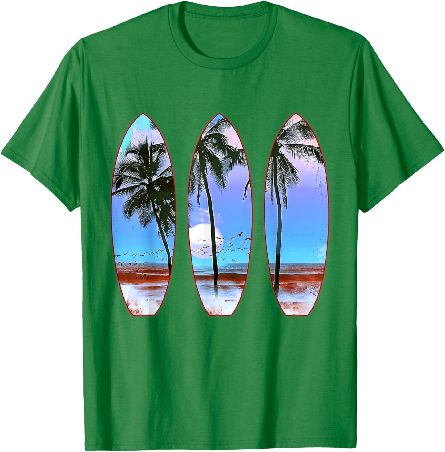 Surfing Surfboard Vintage Retro Surfboarder Surfer Gifts T-Shirt - T-Shirt | Irish Green