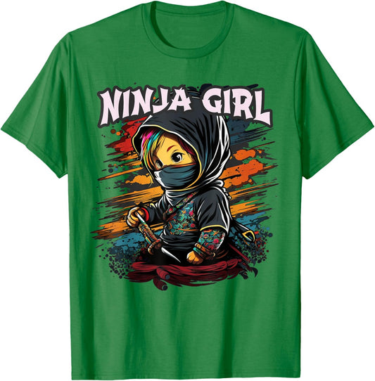 Funny NINJA GIRL Team Covert Crew Princess Birthday In Pink T-Shirt - T-Shirt | Irish Green