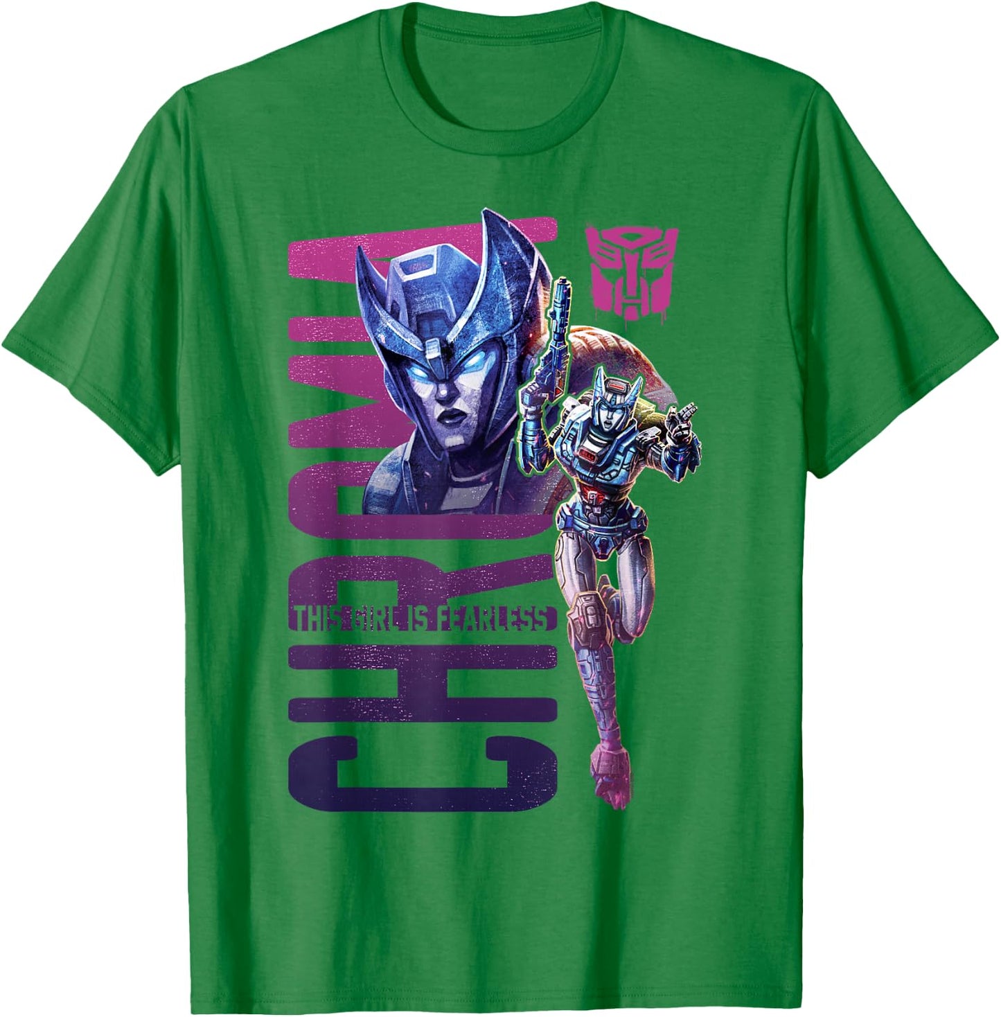Transformers: War For Cybertron Chromia Fearless T-Shirt - T-Shirt | Irish Green