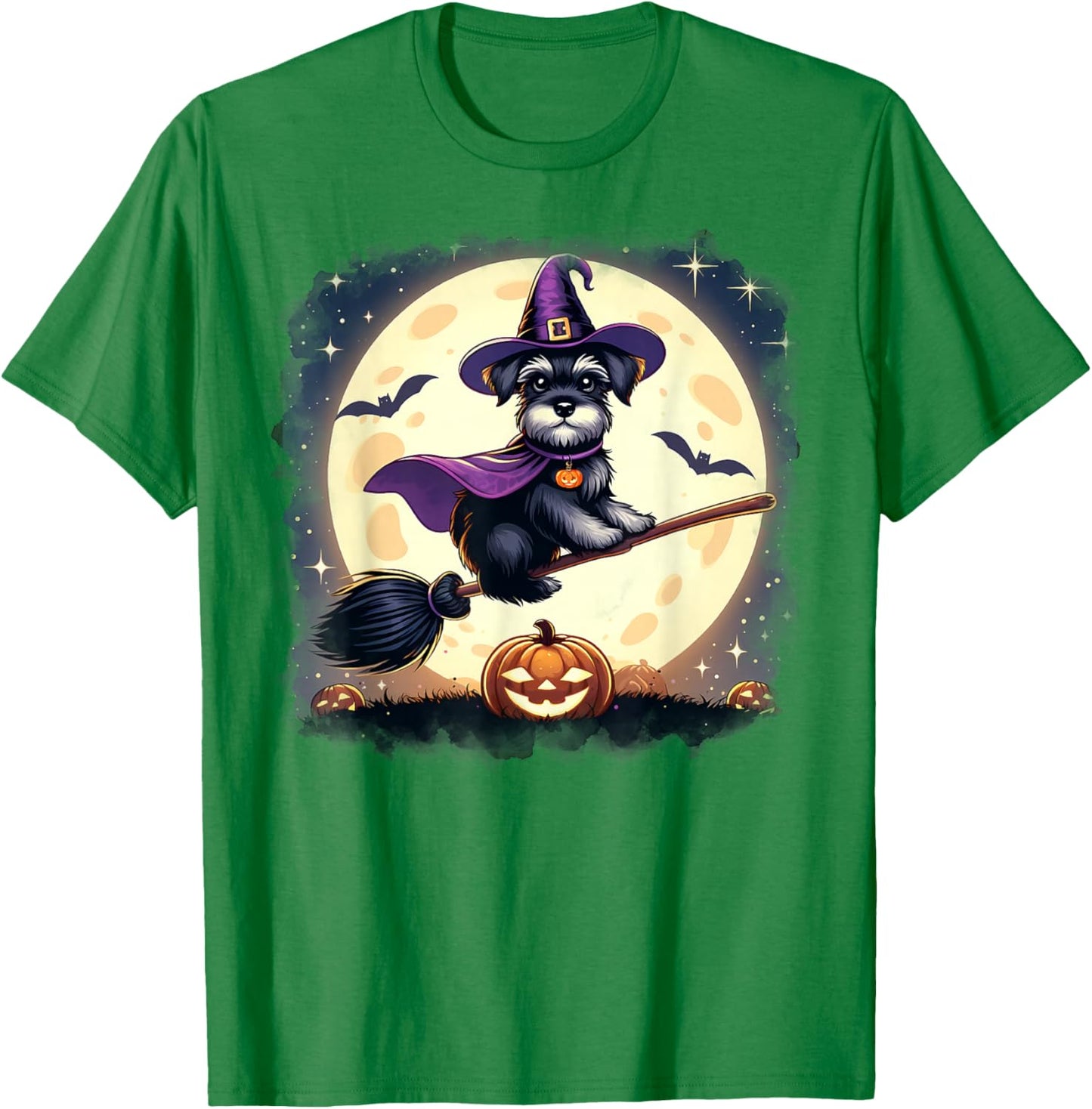 Miniature Schnauzer Halloween Costume Dog Lover Women Girls T-Shirt - T-Shirt | Irish Green