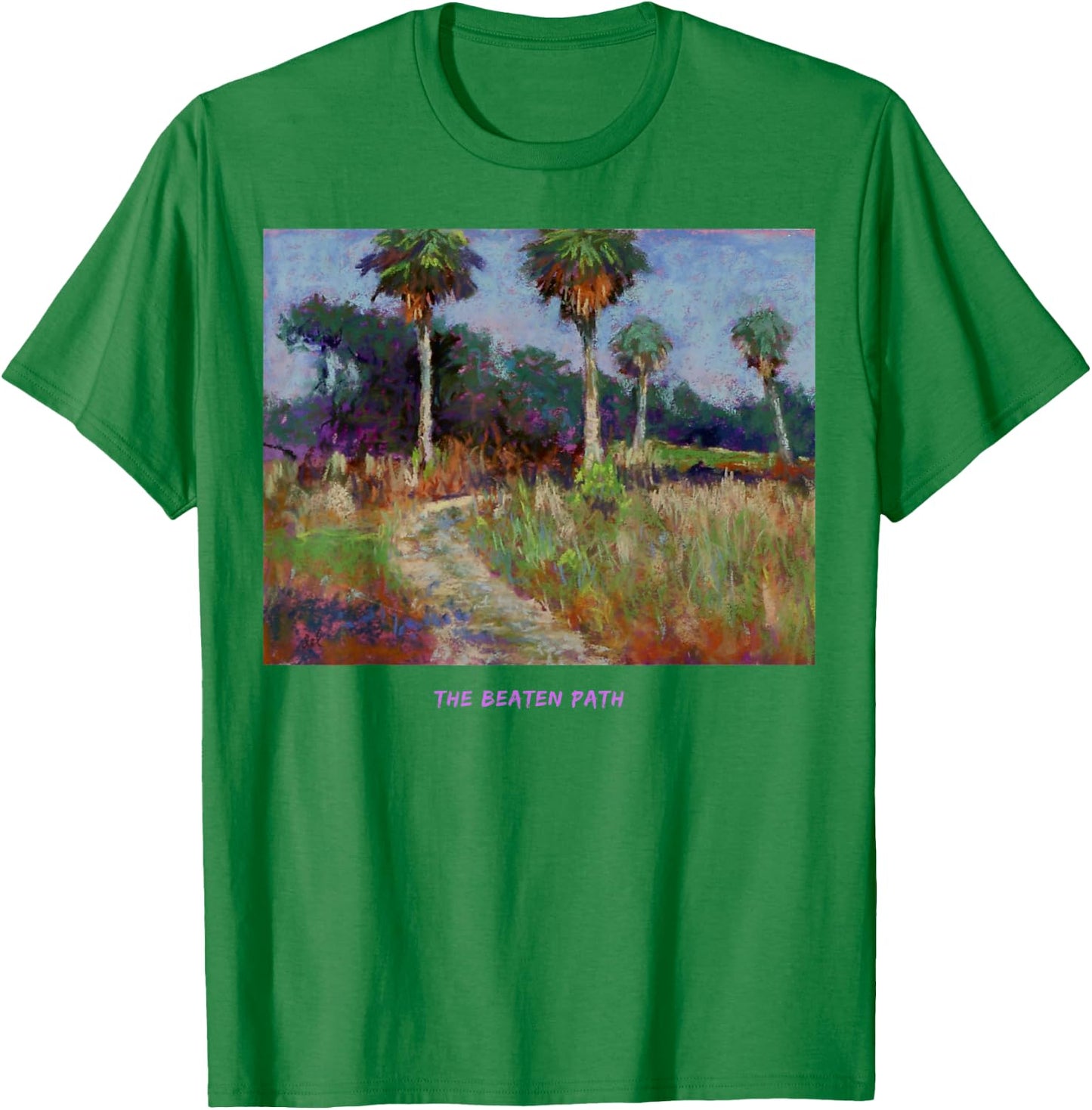 tropical arty- The Beaten Path T-Shirt - T-Shirt | Irish Green