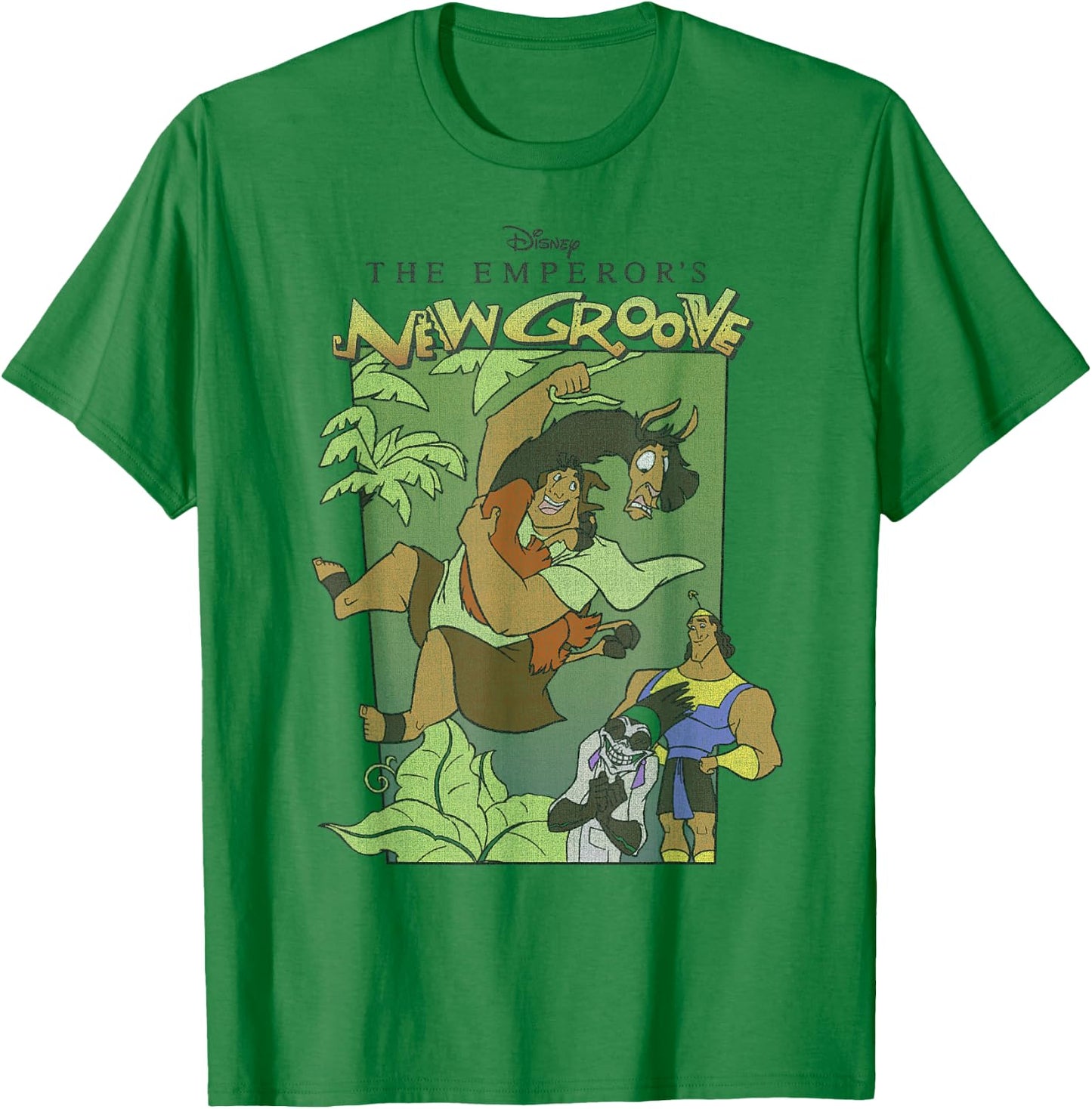 Disney The Emperor's New Groove Group Shot Cartoon Poster T-Shirt - T-Shirt | Irish Green