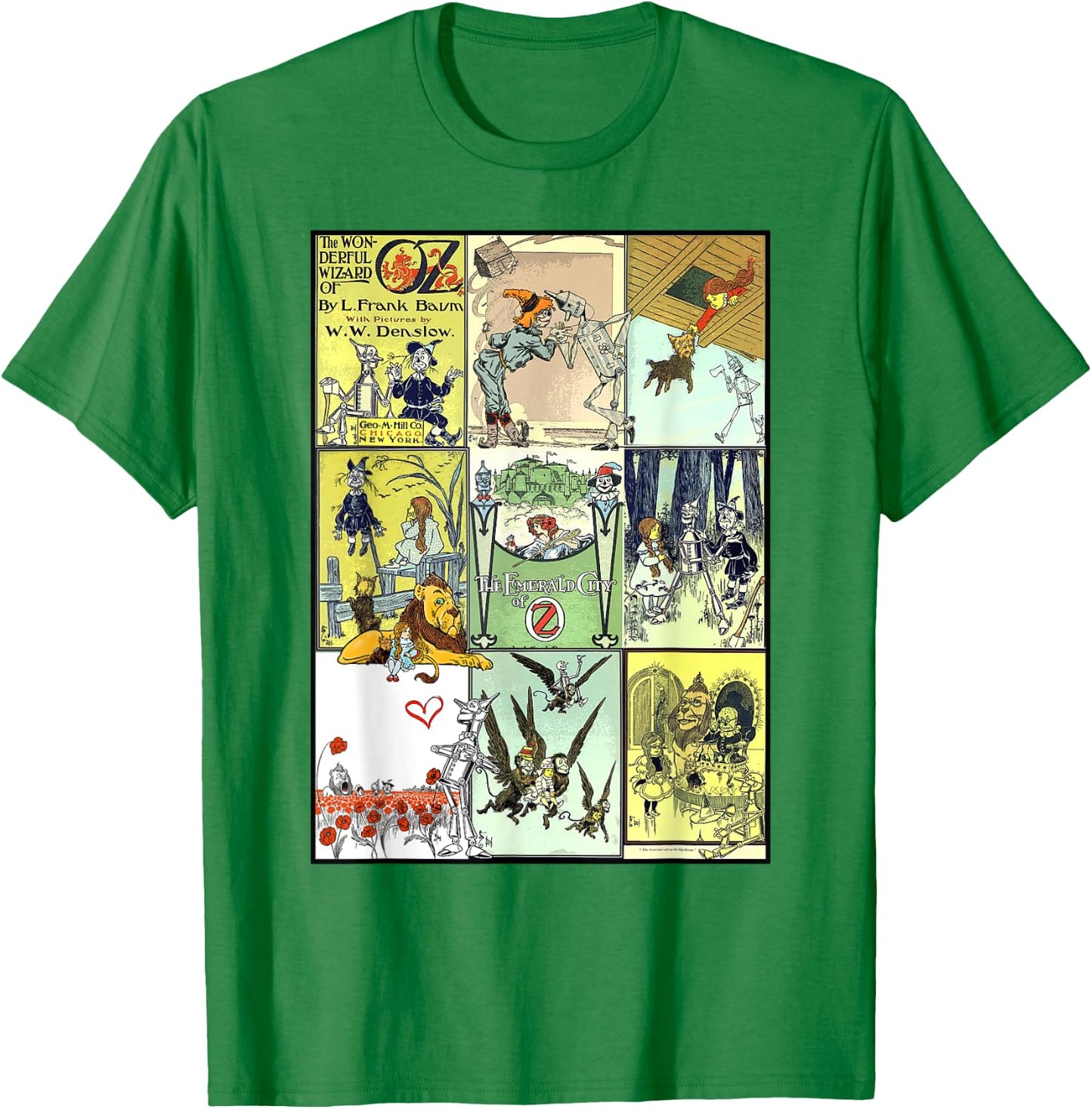 Collage The Wonderful Wizard of Oz T-Shirt - T-Shirt | Irish Green