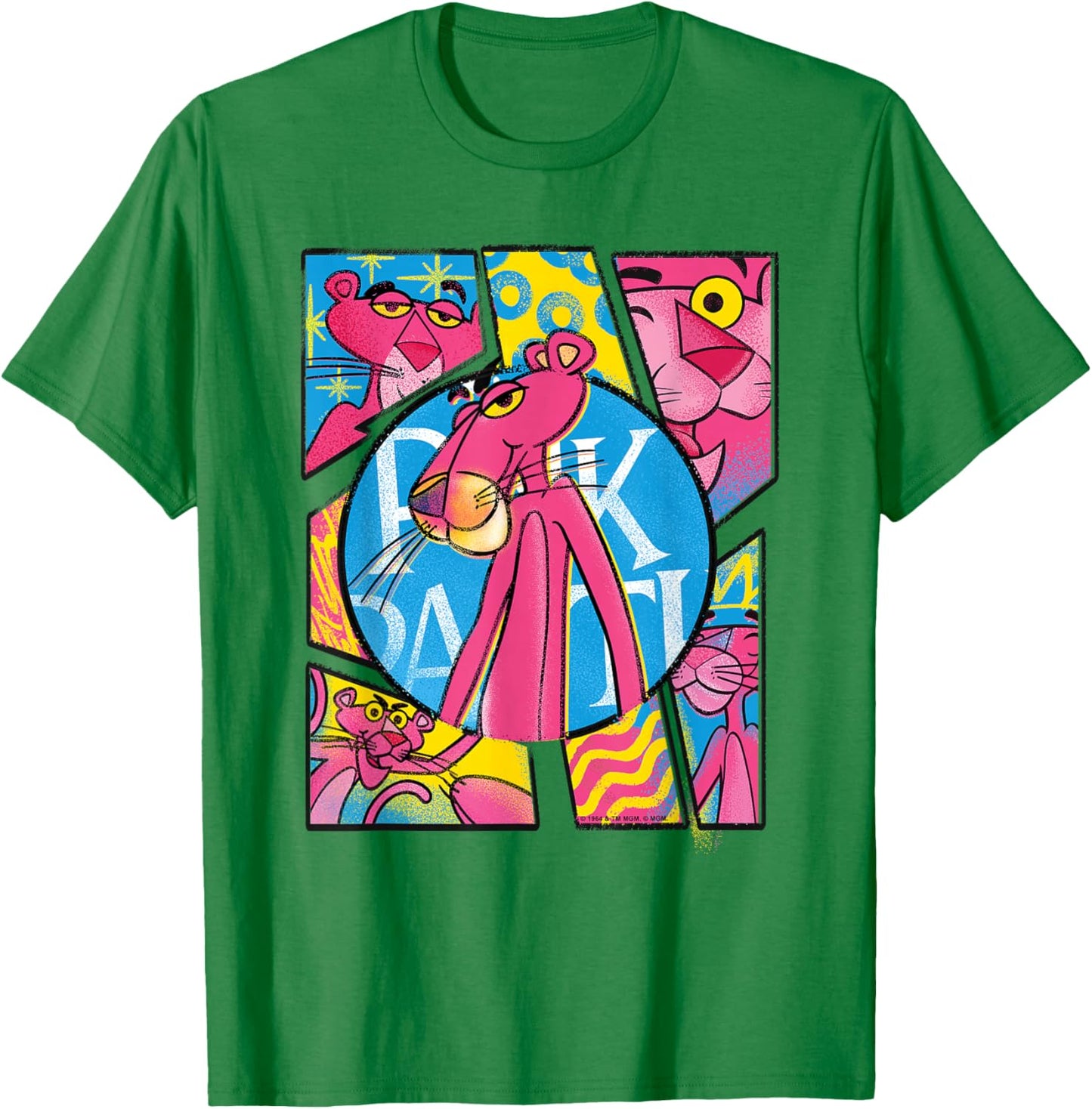 Pink Panther Graffiti Panels T-Shirt - T-Shirt | Irish Green