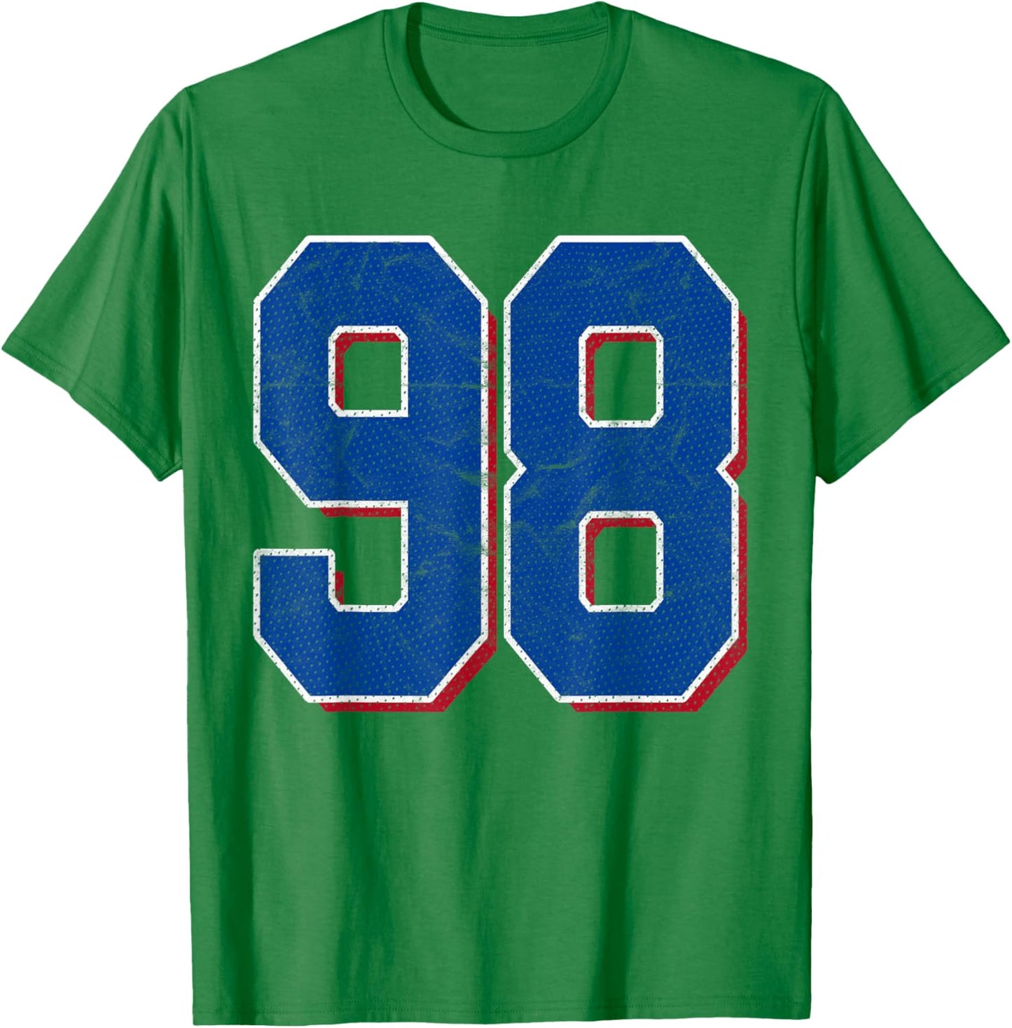Number 98 Numbered Uniform Sports Team Jersey 98th Birthday T-Shirt - T-Shirt | Irish Green