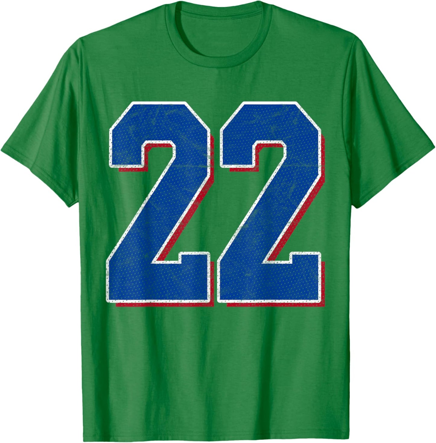 Number 22 Numbered Uniform Sports Team Jersey 22nd Birthday T-Shirt - T-Shirt | Irish Green