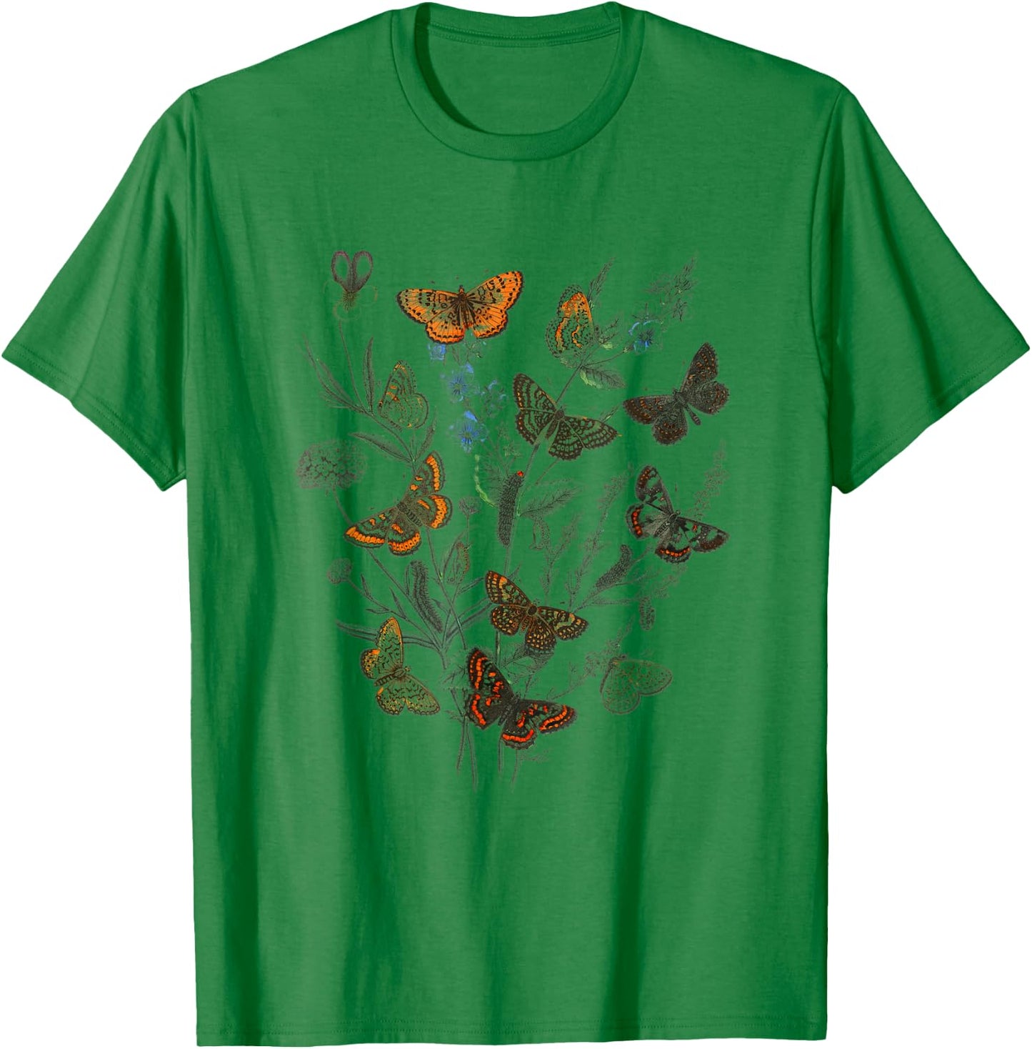 Cute Butterflies Floral Graphic Butterfly Tree T-Shirt - T-Shirt | Irish Green