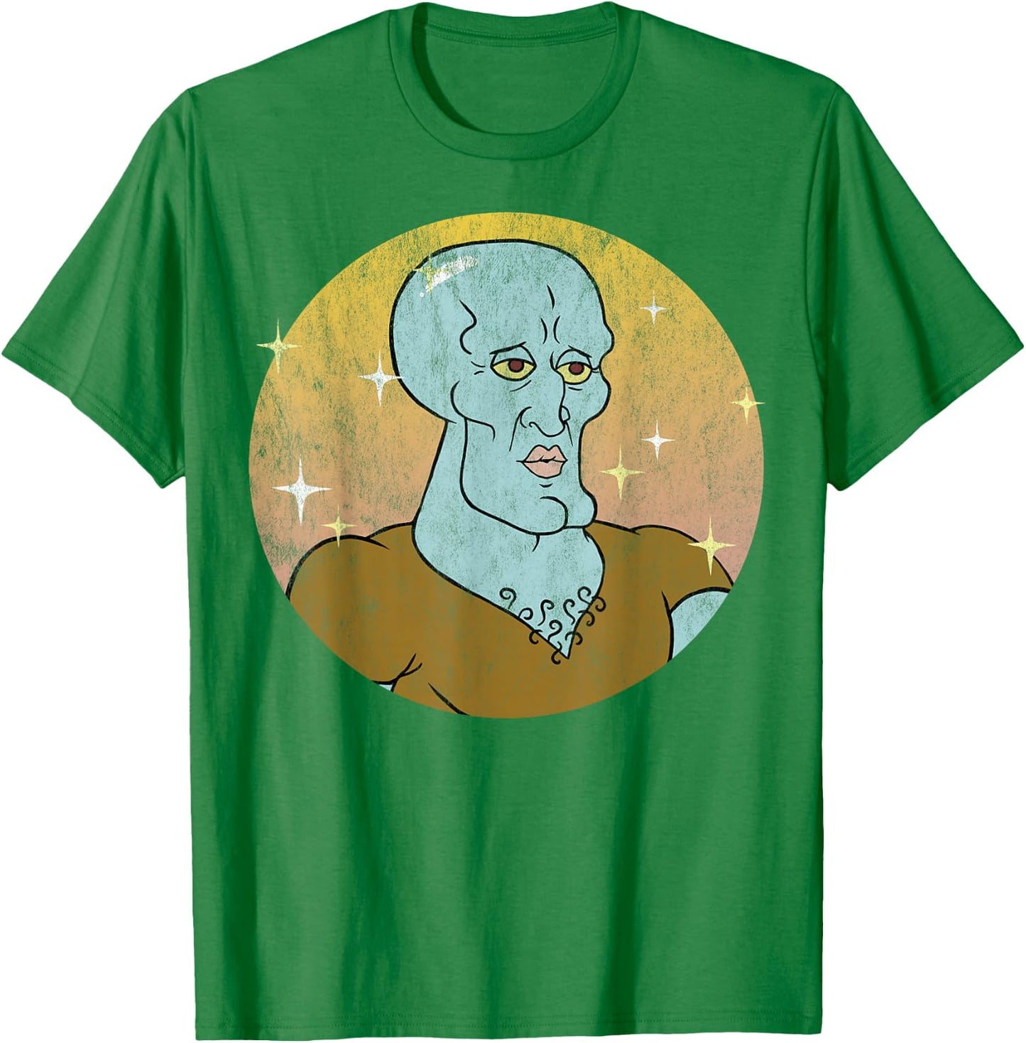 Spongebob Squarepants Handsome Squidward Portrait Small T-Shirt - T-Shirt | Irish Green
