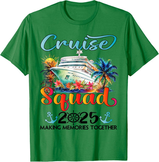 Cruise Squad 2025 Friends Family Vacation Matching Group T-Shirt - T-Shirt | Irish Green