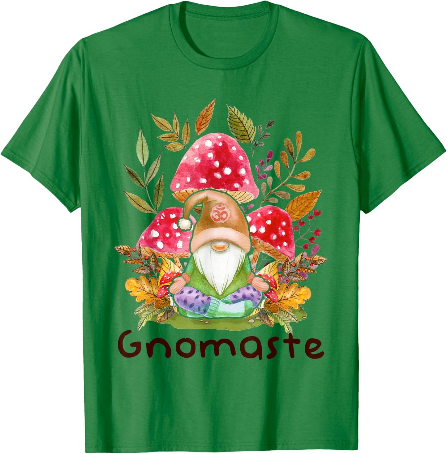 Cute Gnomaste Yoga Gnome Namaste Meditation Zen T-Shirt - T-Shirt | Irish Green