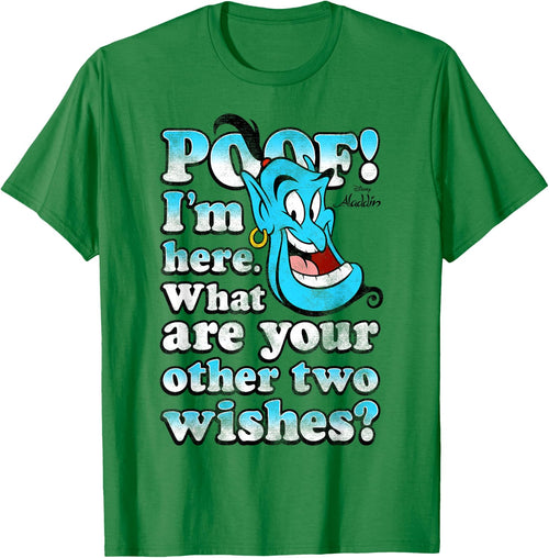 Disney Aladdin Genie Poof! 2 Wishes Gradient Text Portrait