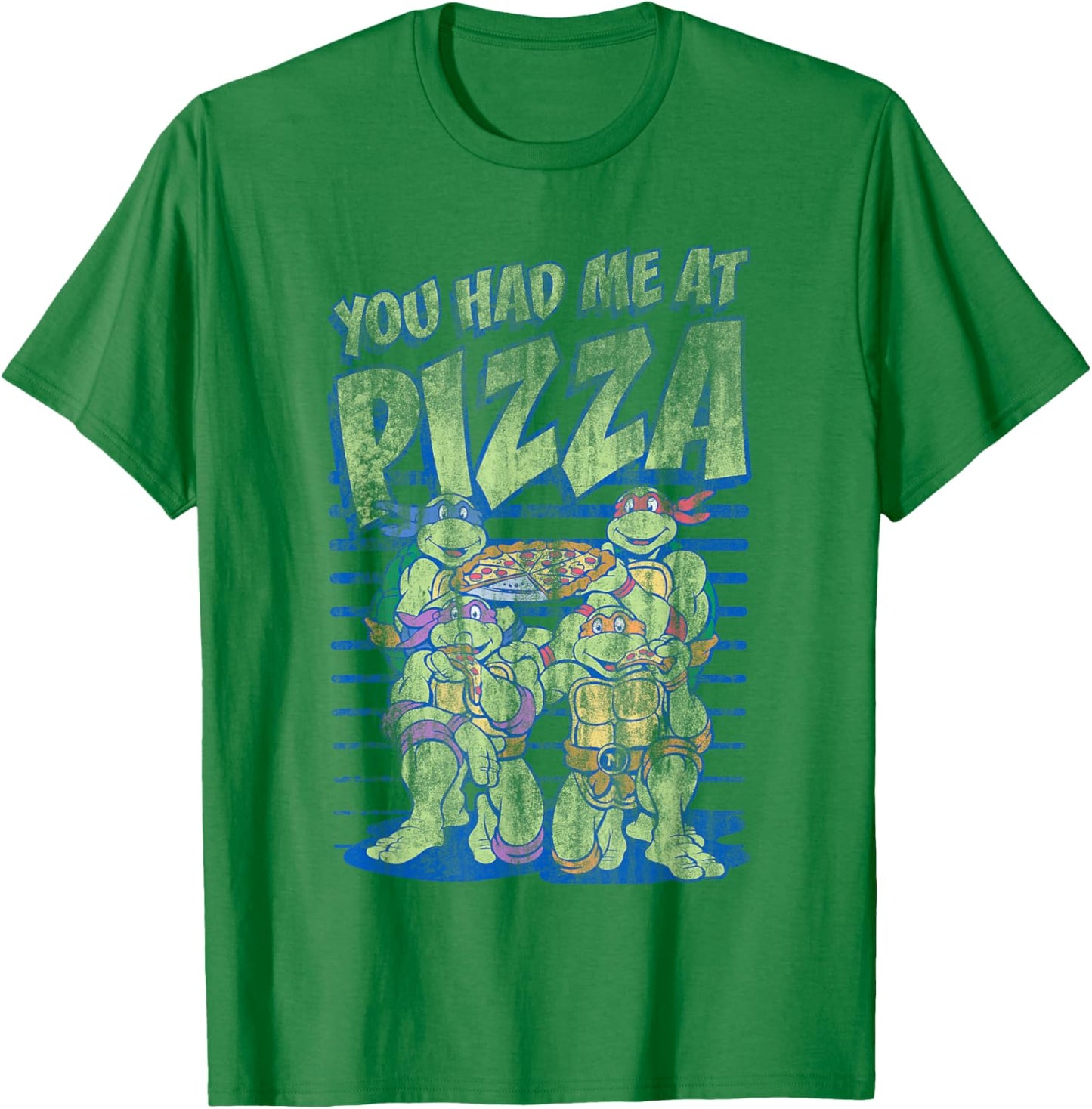 Teenage Mutant Ninja Turtles You Had Me At Pizza Distressed T-Shirt - T-Shirt | Irish Green