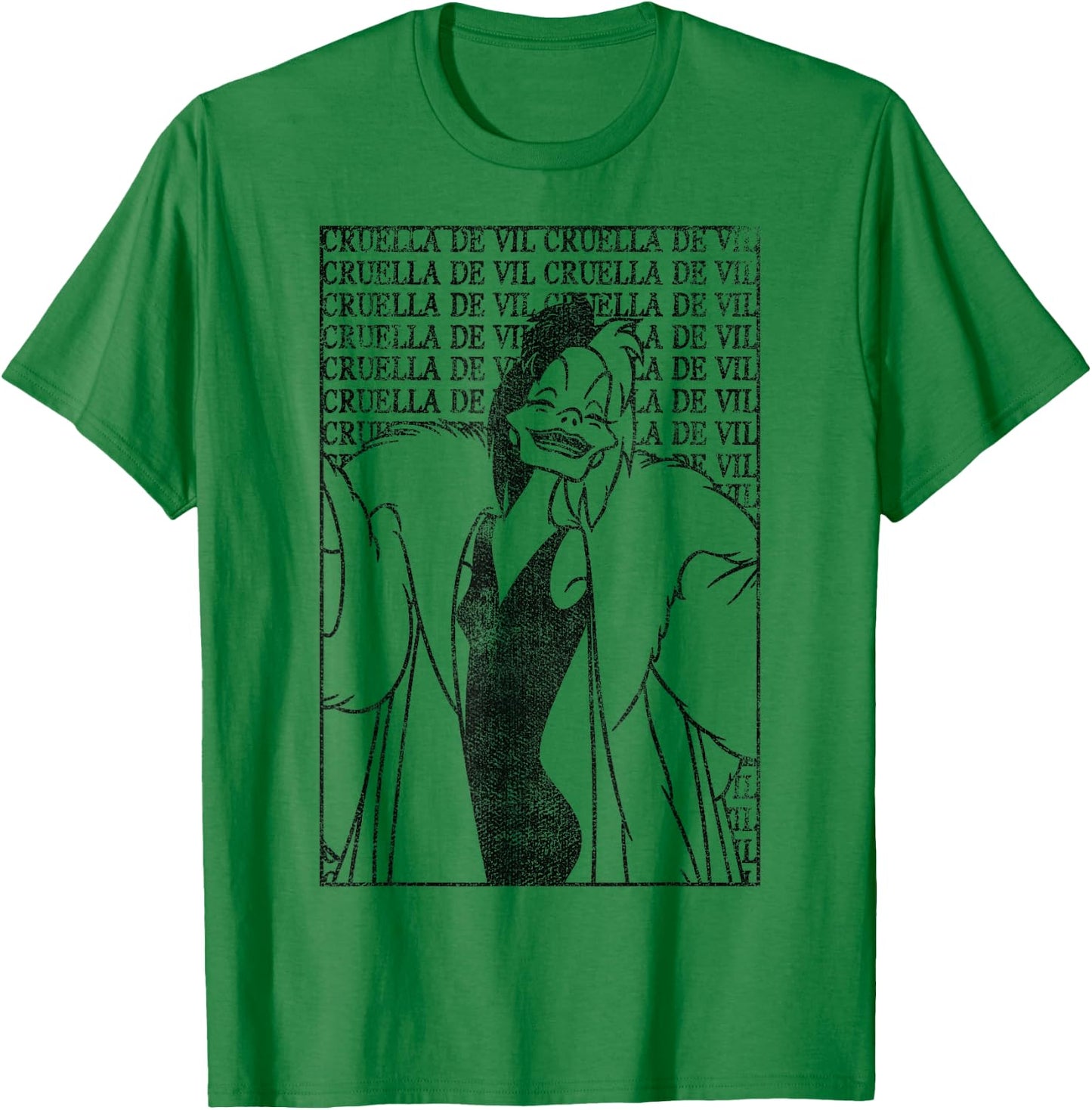 Disney Dalmatians Cruella Card Poster Graphic T-Shirt - T-Shirt | Irish Green