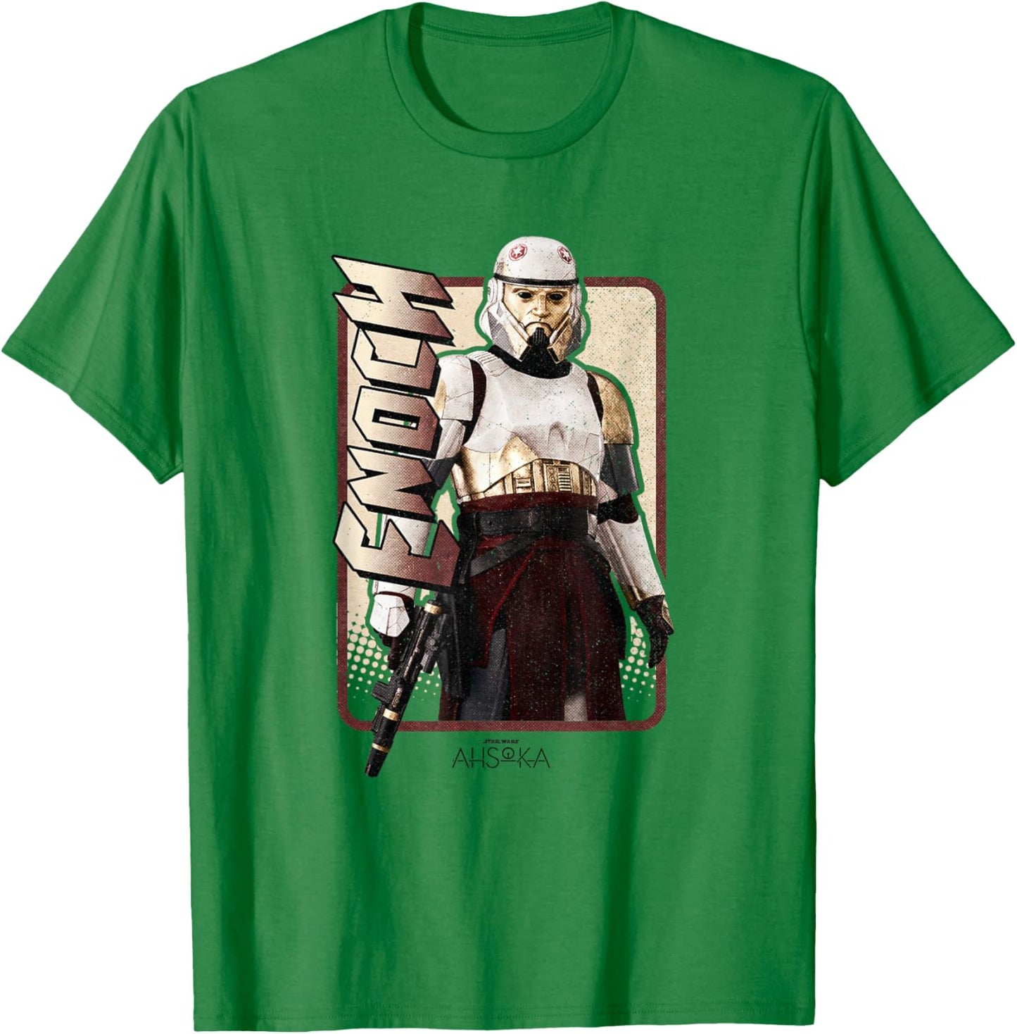 Star Wars: Ahsoka Captain Enoch Retro Big Chest Portrait T-Shirt - T-Shirt | Irish Green
