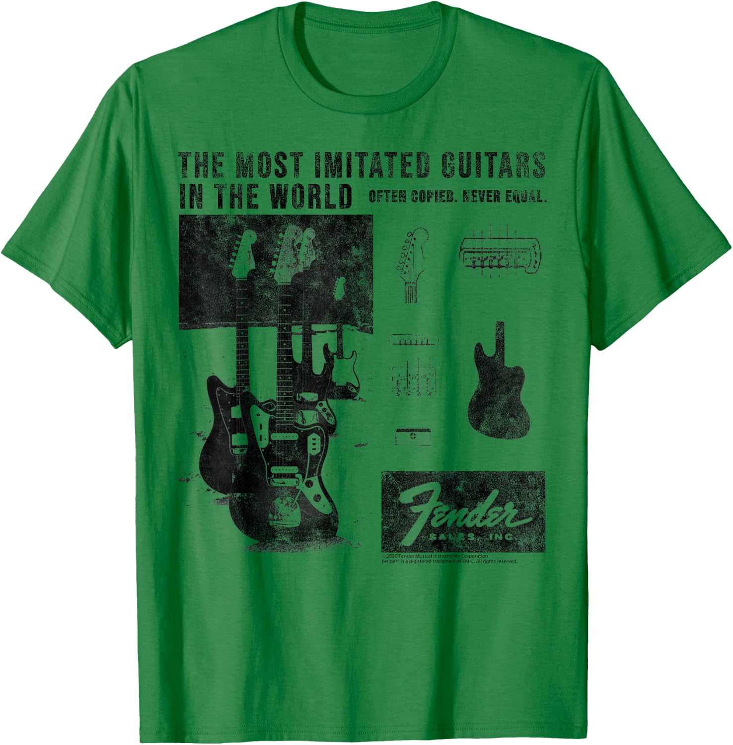 Fender The Most Imitated Guitars In The World T-Shirt - T-Shirt | Irish Green