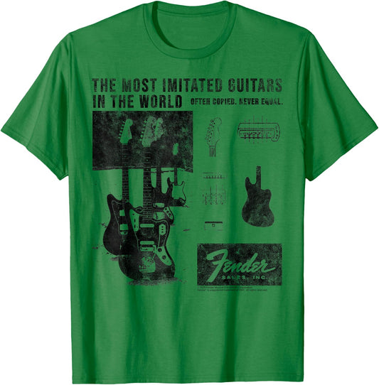 Fender The Most Imitated Guitars In The World T-Shirt - T-Shirt | Irish Green