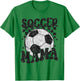 Checkered Soccer Mama Retro Soccer Mom Soccer Season T-Shirt - T-Shirt | Irish Green