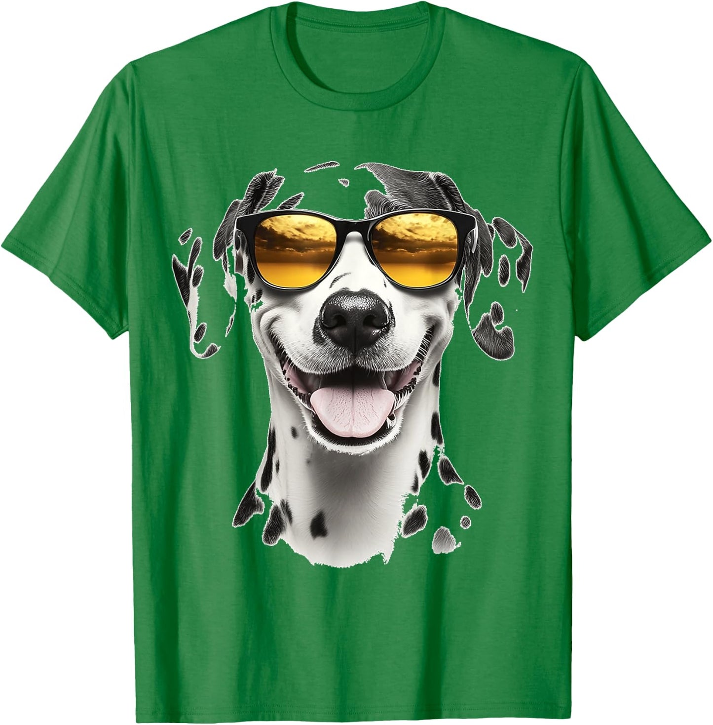 Dalmatian Dog Motif Pet Illustration Dalmatian Men Women Kids T-Shirt - T-Shirt | Irish Green