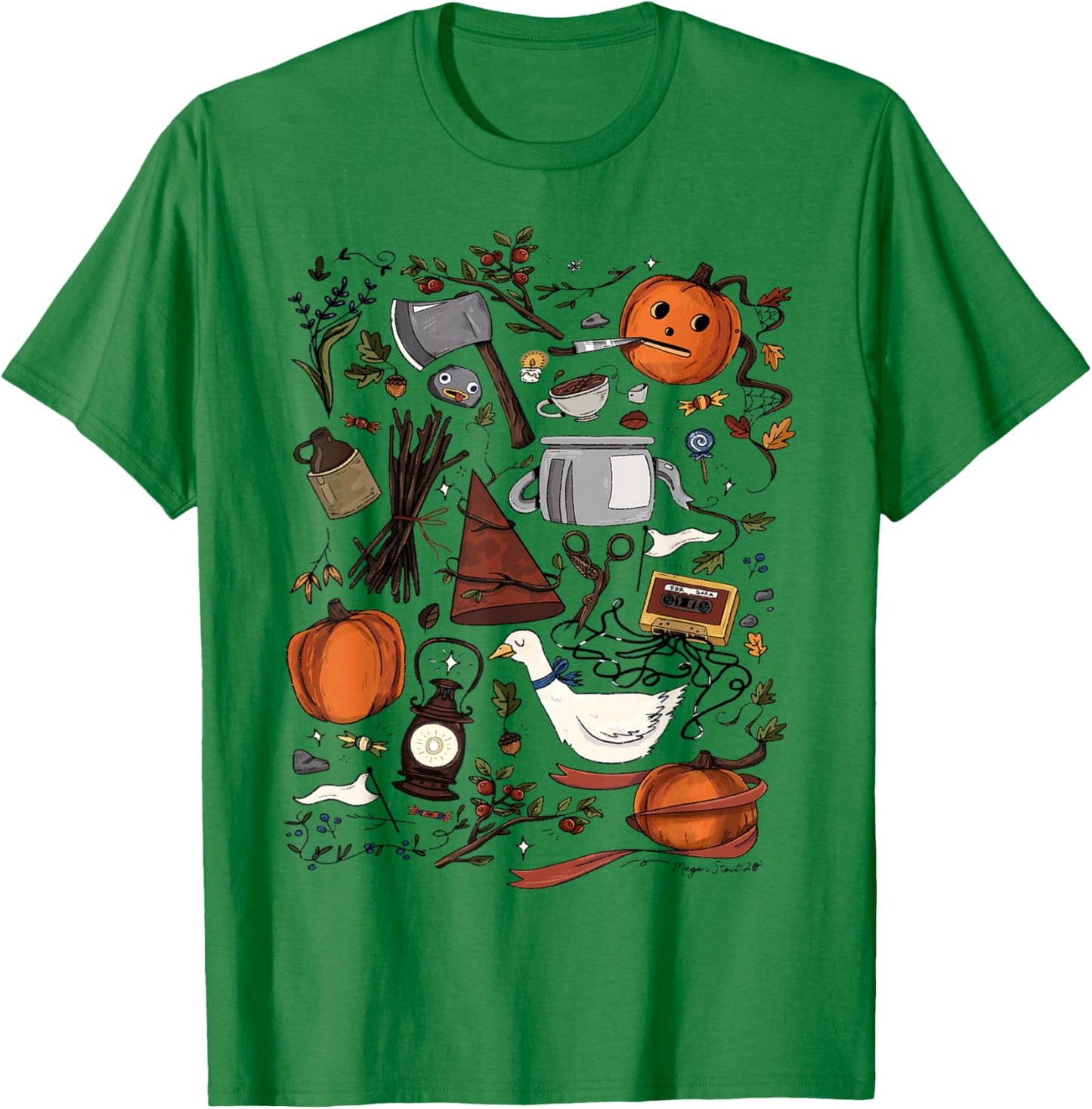 Spooky Pottsfield Harvest Festival Pumpkin Vibes Halloween T-Shirt - T-Shirt | Irish Green