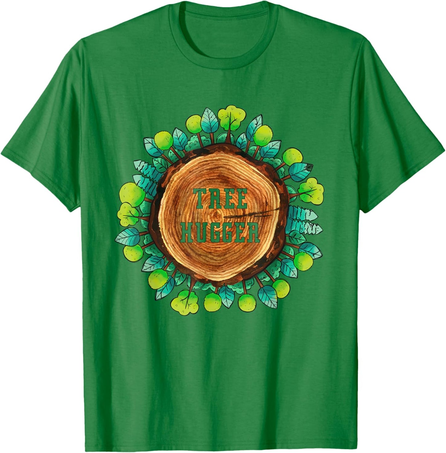 Vintage Retro Environmental Nature Lover Tree Hugger T-Shirt - T-Shirt | Irish Green