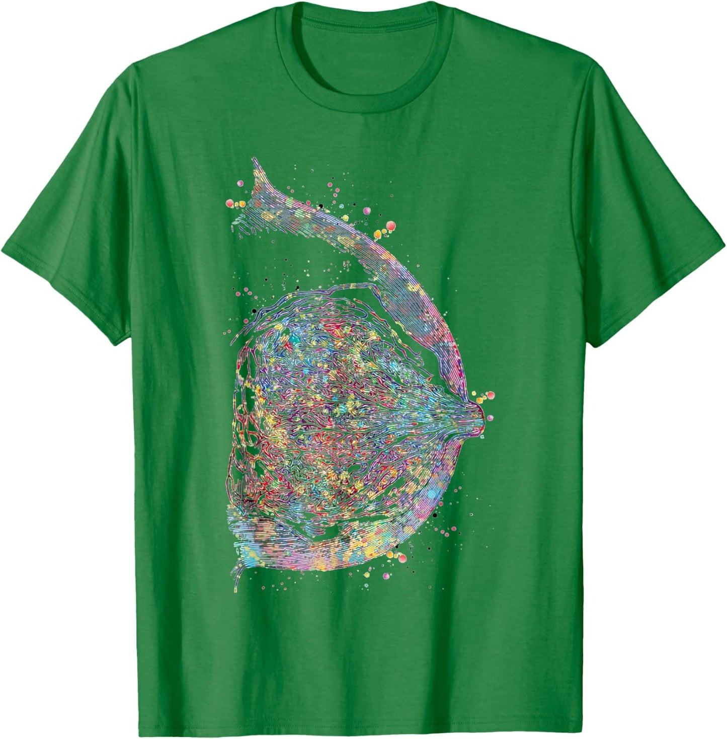 Breast Anatomy Watercolor Breast Cancer Medical T-Shirt - T-Shirt | Irish Green