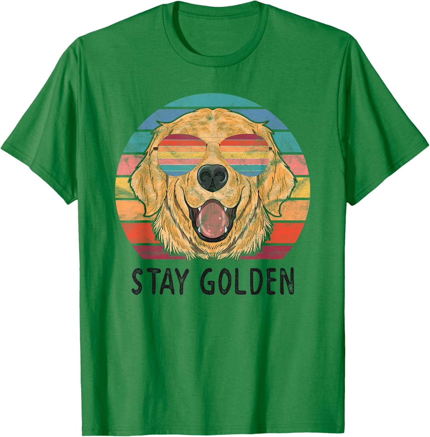 Stay Golden Retriever Dog Men Women Girls Kids T-Shirt - T-Shirt | Irish Green