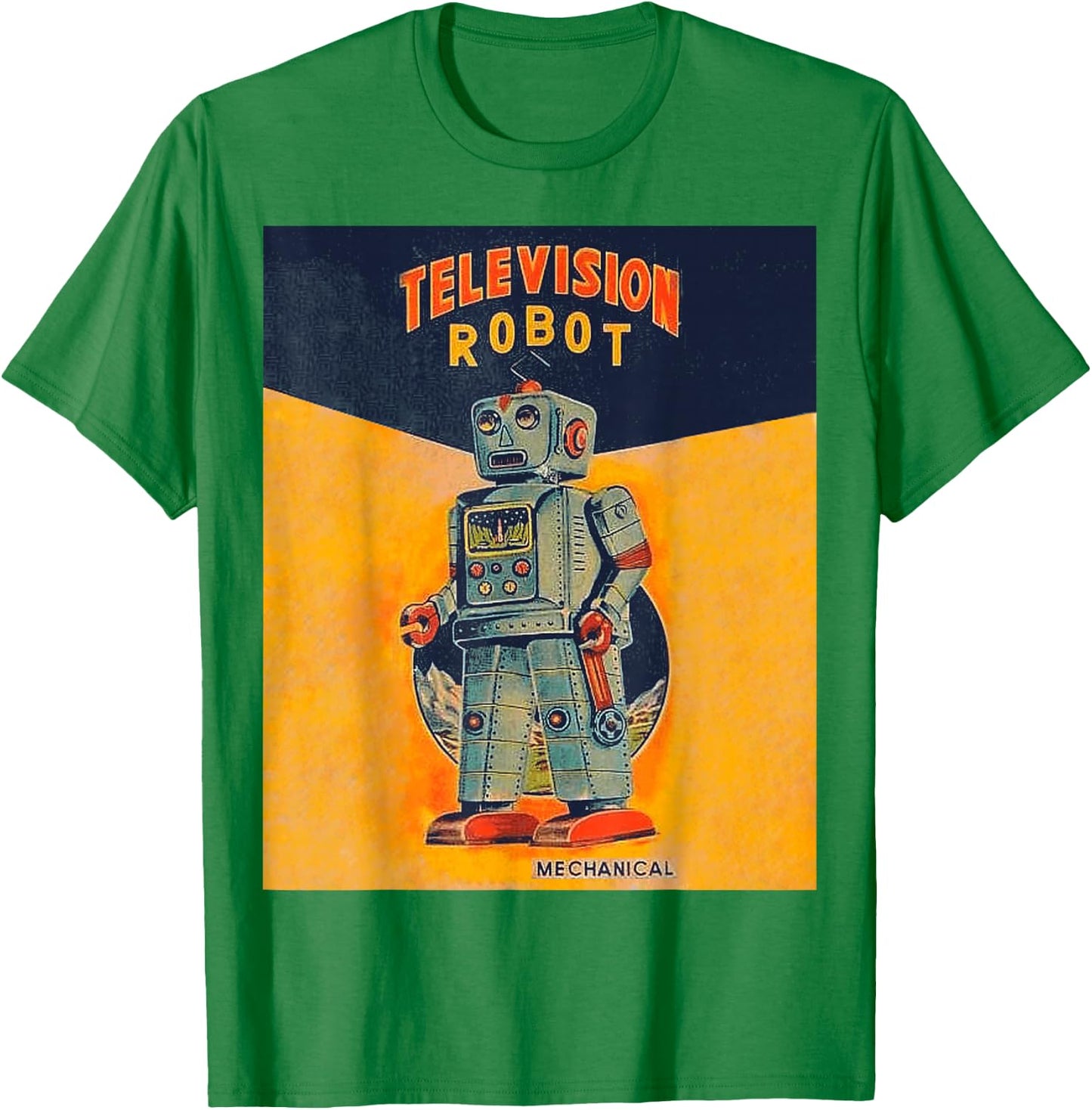 Vintage Graphics American Toy Television Robot Old Retro T-Shirt - T-Shirt | Irish Green