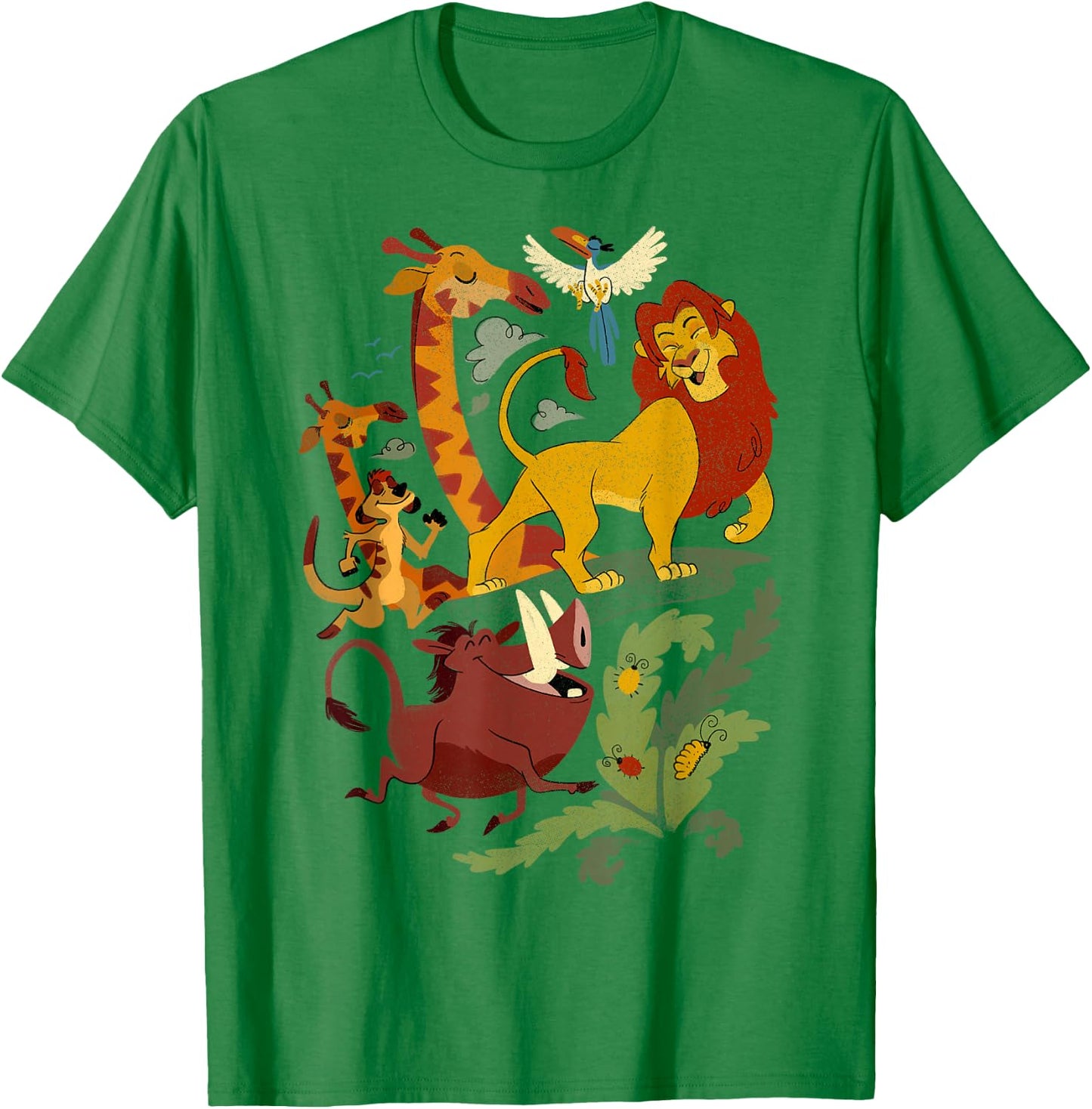 Disney Lion King Friends Animated Portrait T-Shirt - T-Shirt | Irish Green