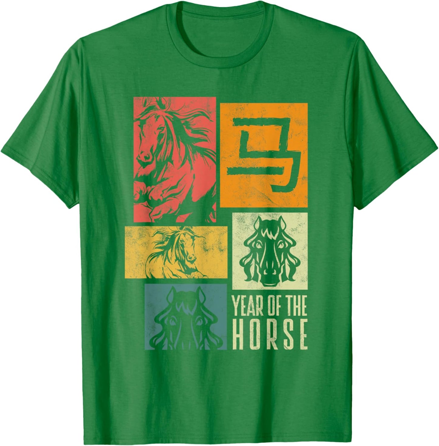 Chinese New Year Horse Chinese Zodiac Year of The Horse T-Shirt - T-Shirt | Irish Green