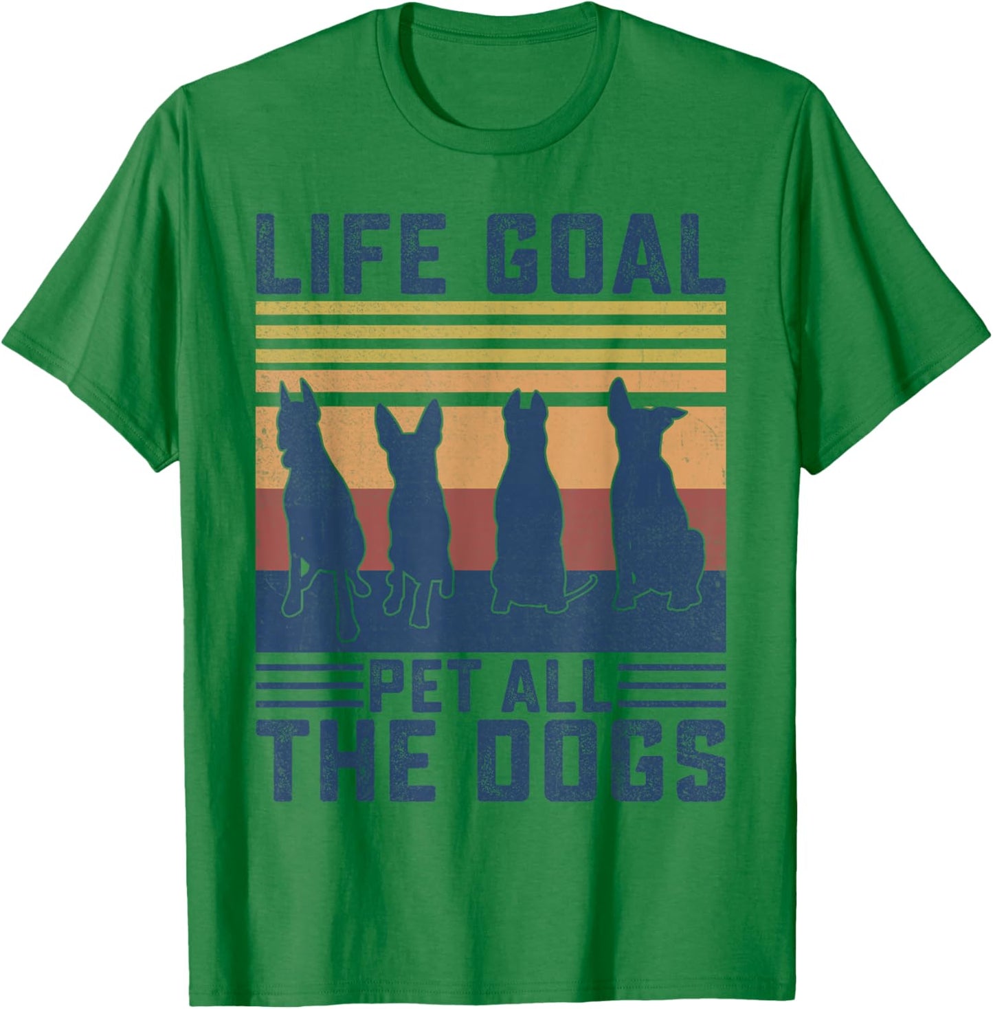Life Goal Pet All The Dogs Kids Funny Dog T-Shirt - T-Shirt | Irish Green