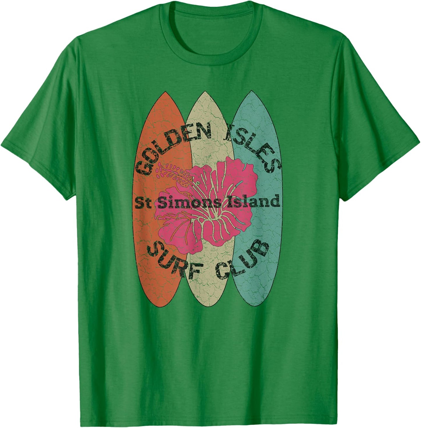 Golden Isles Surf Club St. Simons Island, Georgia T-Shirt - T-Shirt | Irish Green