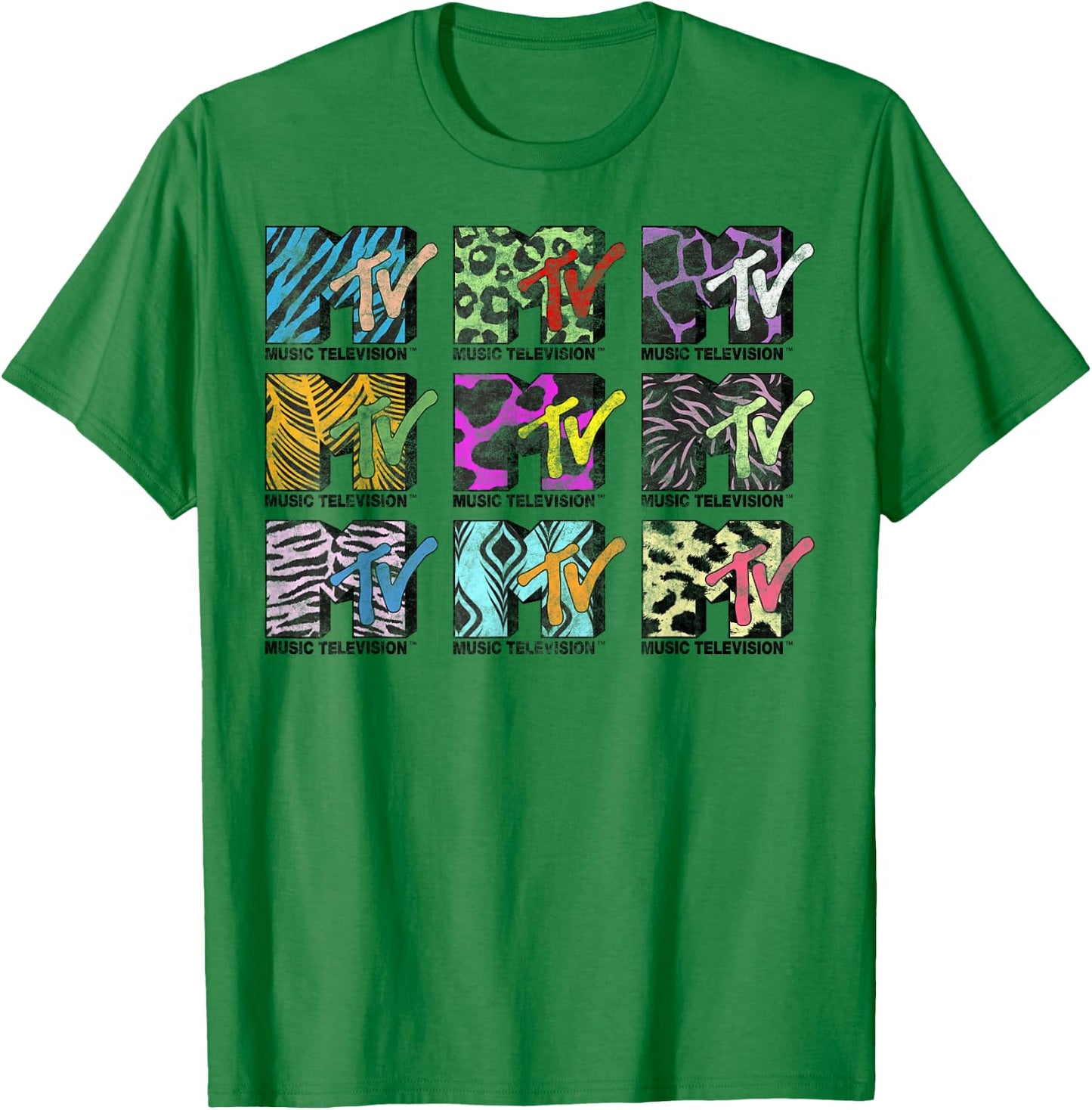 MTV 9 Logos of the Nineties Graphic T-Shirt - T-Shirt | Irish Green