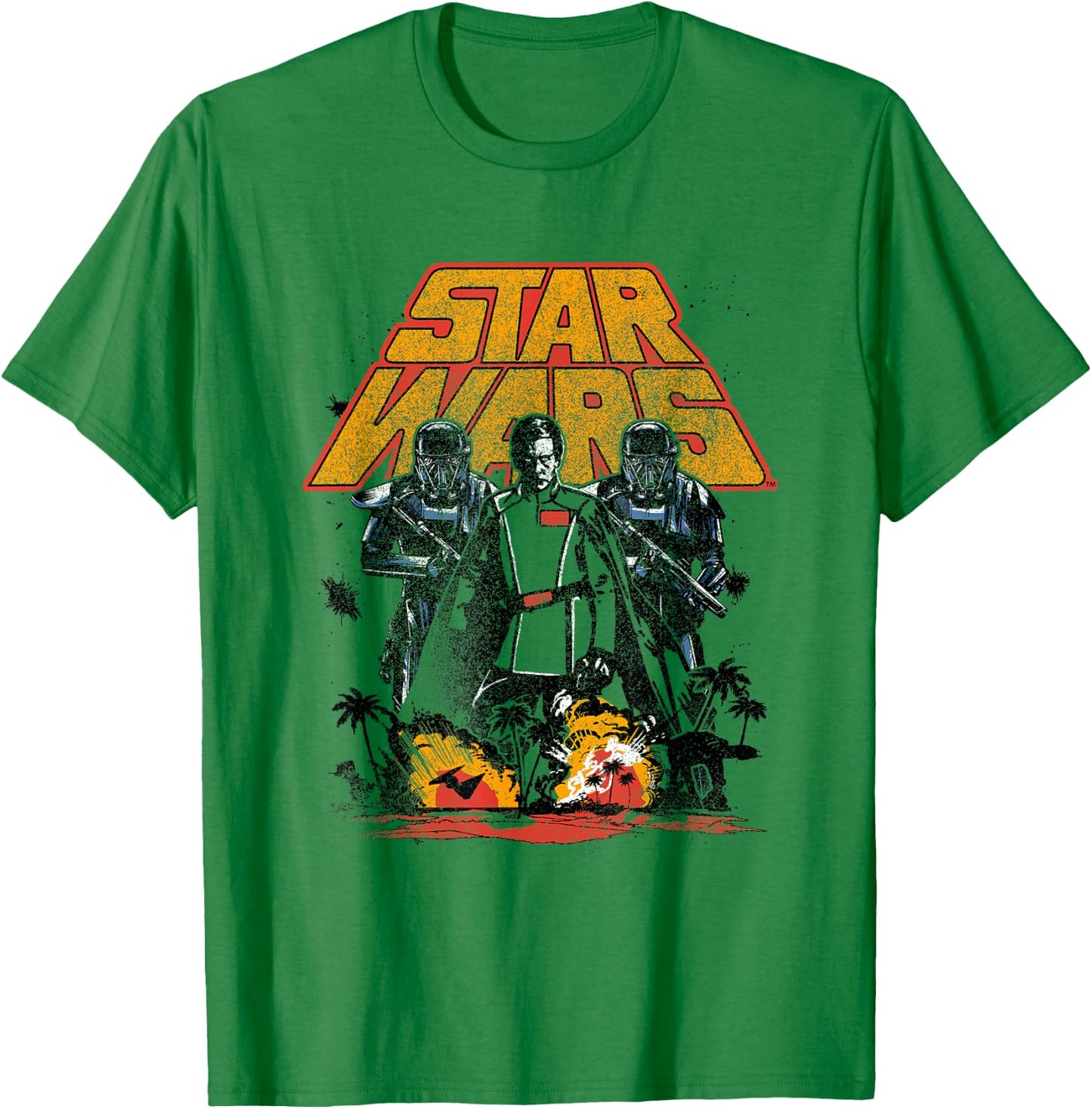 Star Wars Rogue One Orson Krennic Island Distressed T-Shirt - T-Shirt | Irish Green