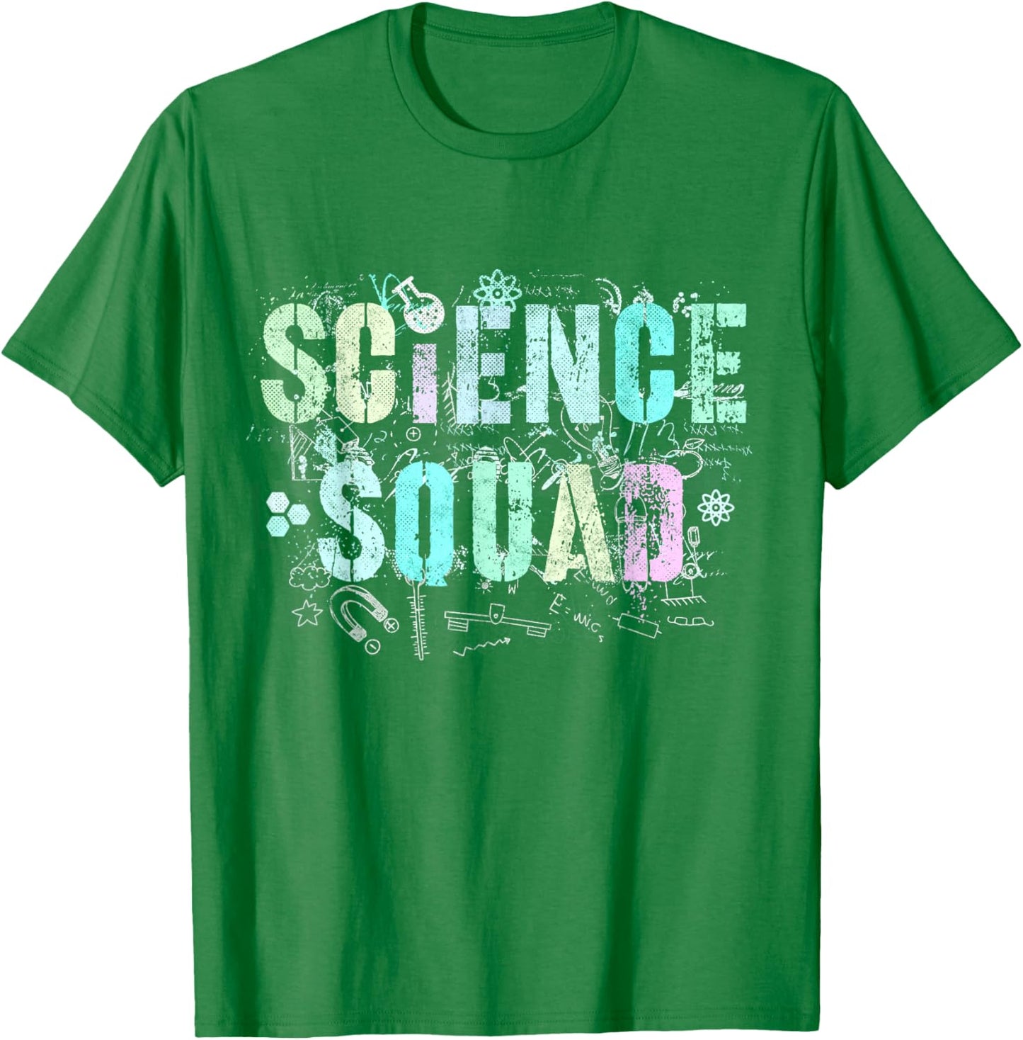 Vintage SCIENCE SQUAD Technology Teacher Team STEM Chemistry T-Shirt - T-Shirt | Irish Green