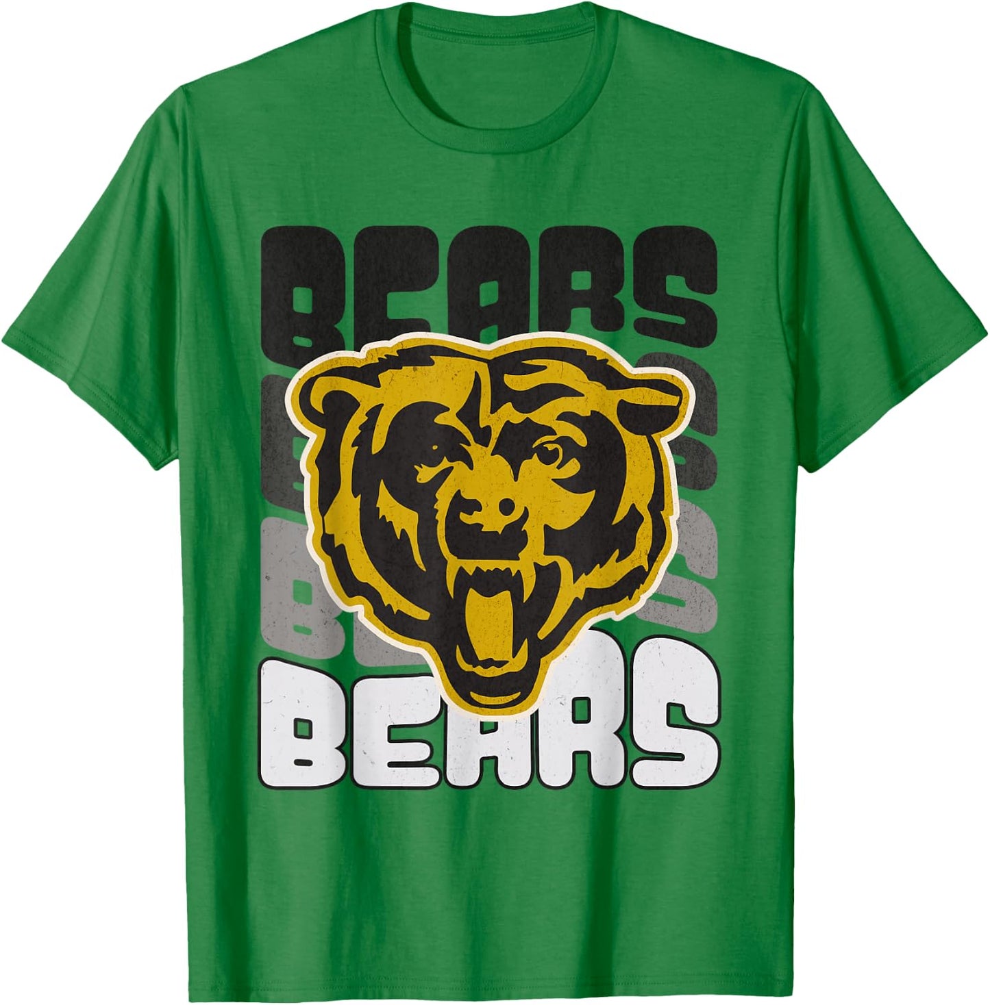 Bear Mascot School Spirit Sports Team Logo Mom Football Game T-Shirt - T-Shirt | Irish Green
