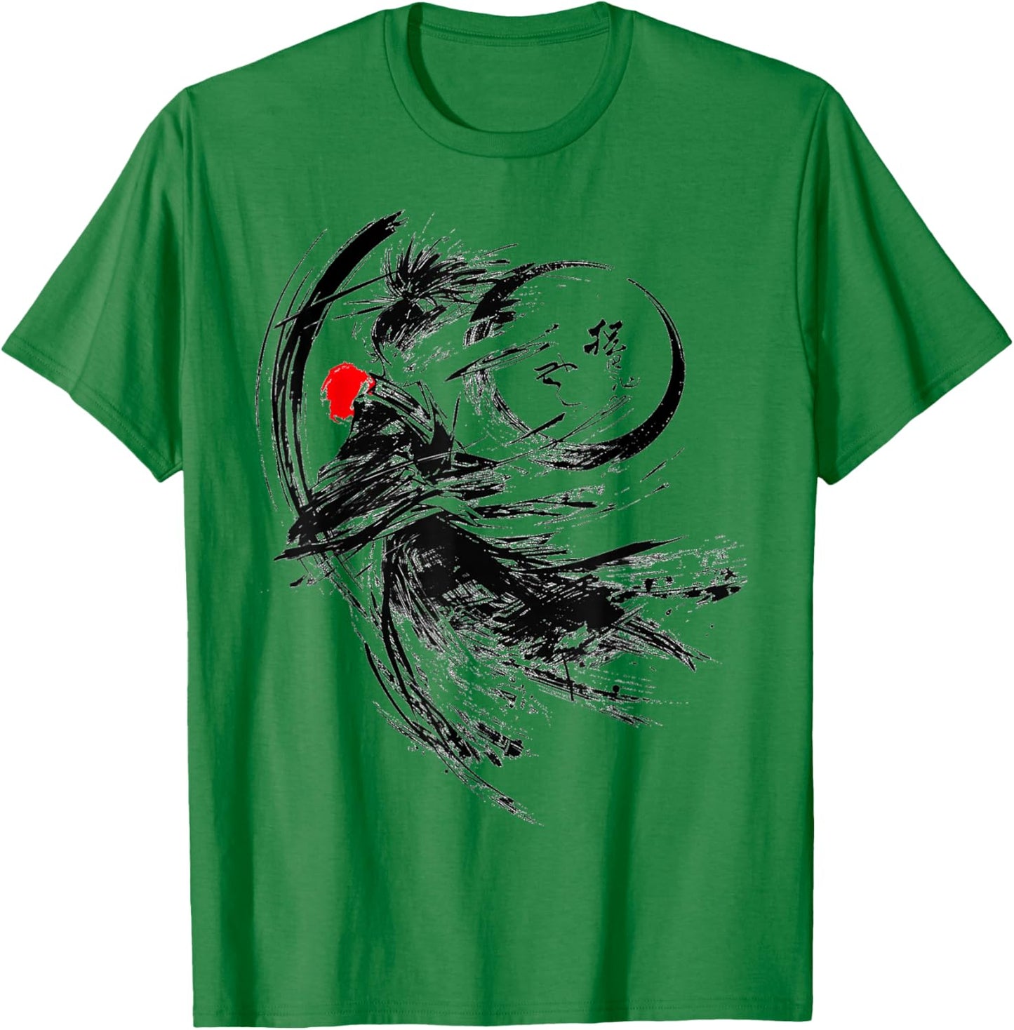 Anime Abstract Art Human Men Drawing Graphic Anime T-Shirt - T-Shirt | Irish Green