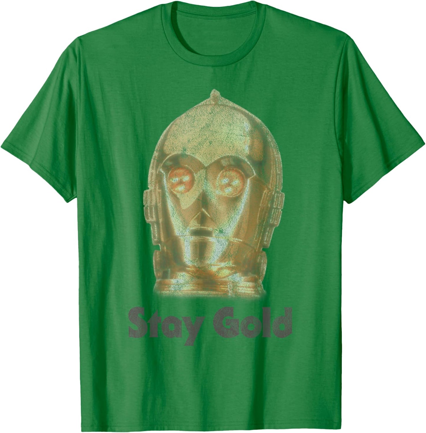 Star Wars The Rise of Skywalker C-3PO Stay Gold T-Shirt - T-Shirt | Irish Green