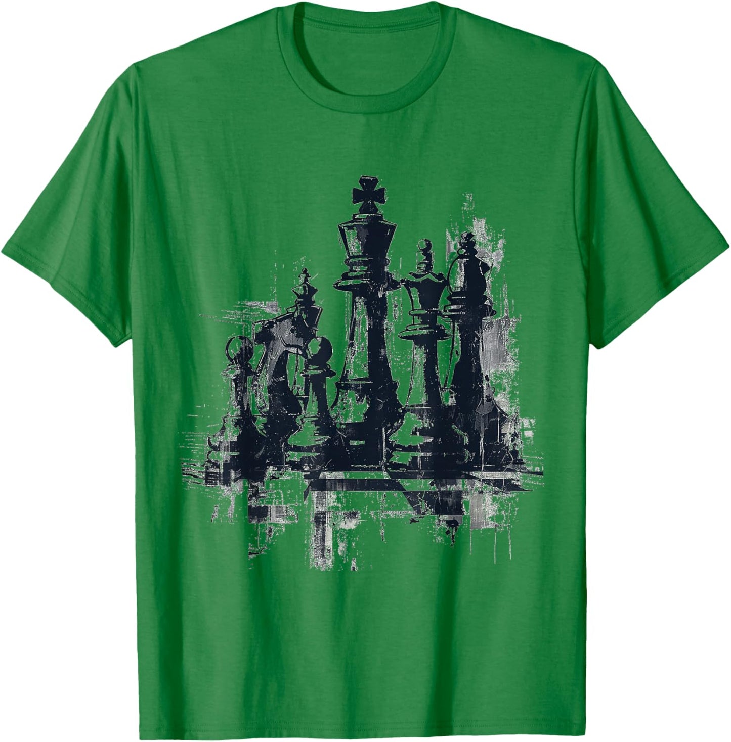 @rtY Chess Illustration Abstract Drawing Graphic Art Chess T-Shirt - T-Shirt | Irish Green