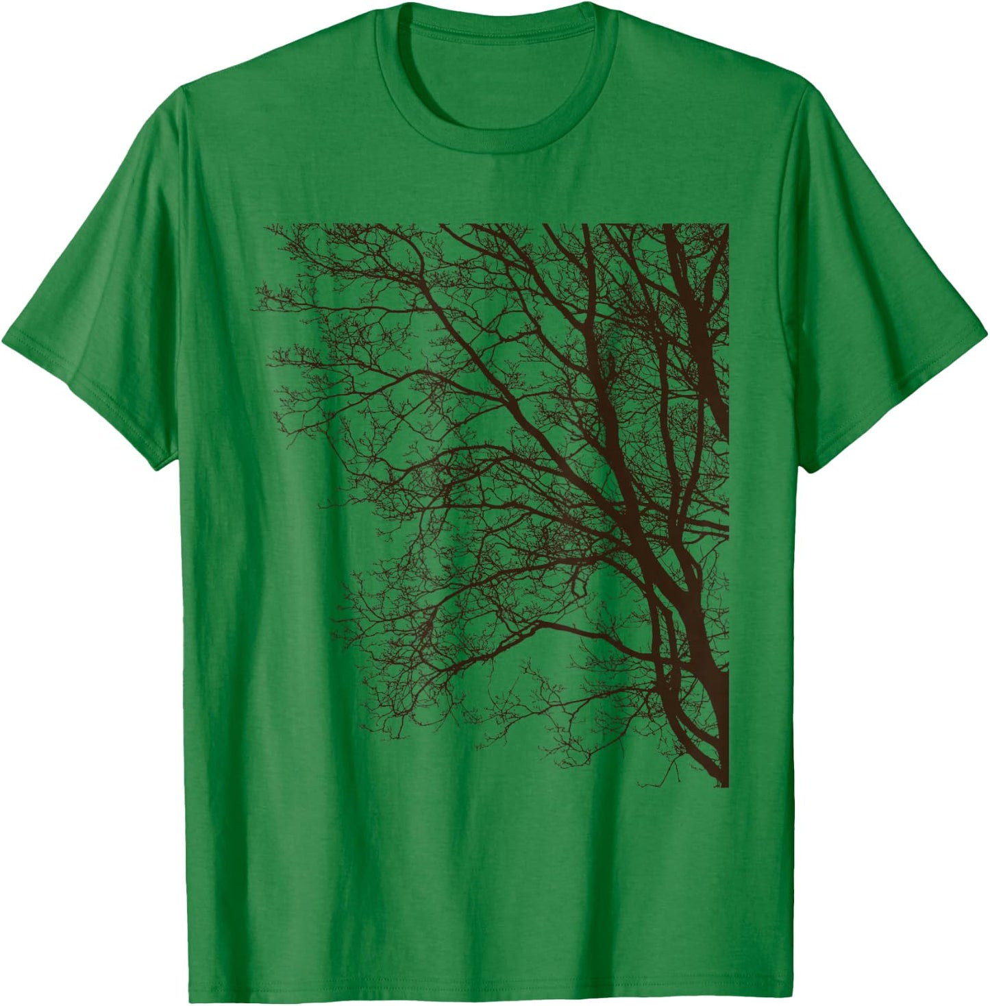 Trees Wildlife Nature Vintage Dark Forest Night -Adults T-Shirt - T-Shirt | Irish Green