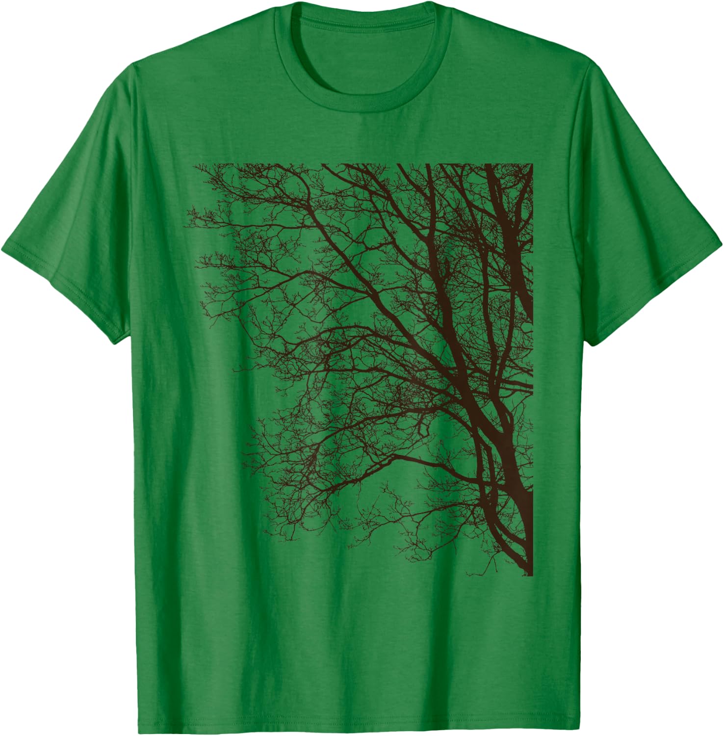Trees Wildlife Nature Vintage Dark Forest Night -Adults T-Shirt - T-Shirt | Irish Green
