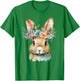 Easter Bunny Floral Flower Crown For Girls Women Spring T-Shirt - T-Shirt | Irish Green