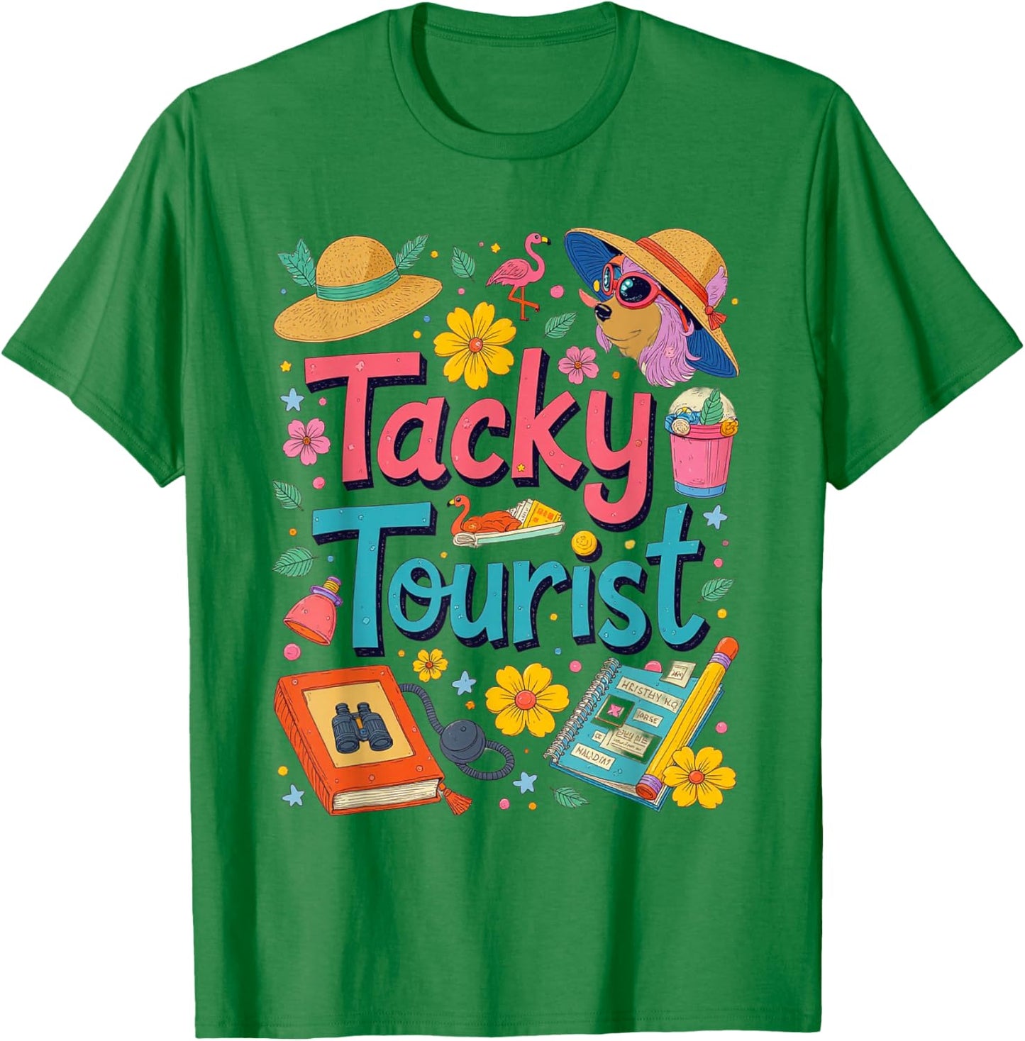 Vacay Tacky Tourist Outfit Wacky Cruise Costume Idea Tacky T-Shirt - T-Shirt | Irish Green