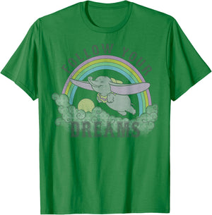 Disney Dumbo Follow Your Dreams Small T-Shirt - T-Shirt | Irish Green
