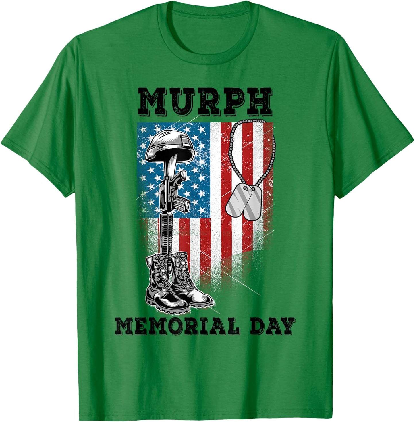 Murph 2021 Workout Challenge American Memorial Day Murph T-Shirt - T-Shirt | Irish Green