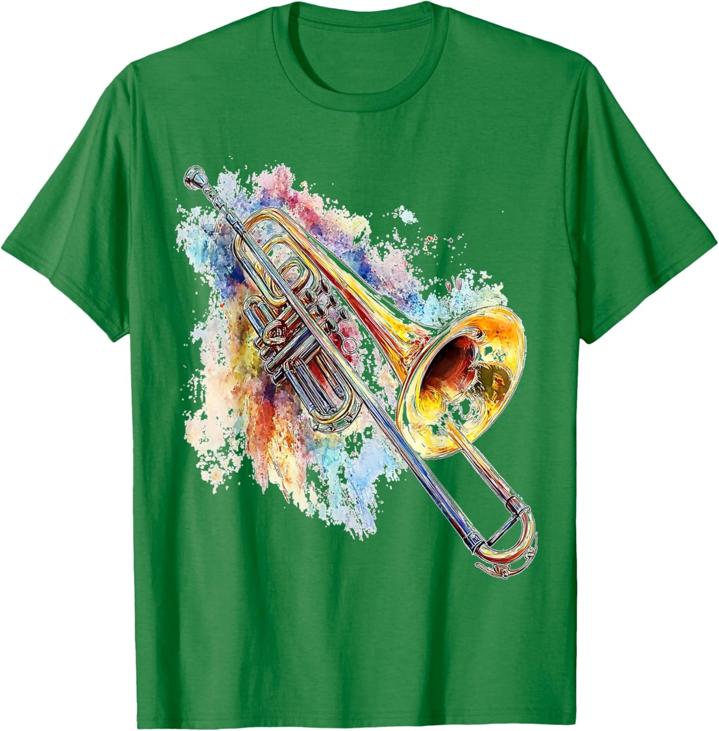 Trombone Musical Instrument Trombone , white, S T-Shirt - T-Shirt | Irish Green