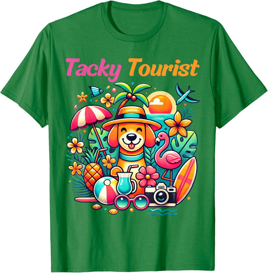 Vacay Tacky Tourist Outfit Wacky Cruise Costume Idea Tacky T-Shirt - T-Shirt | Irish Green