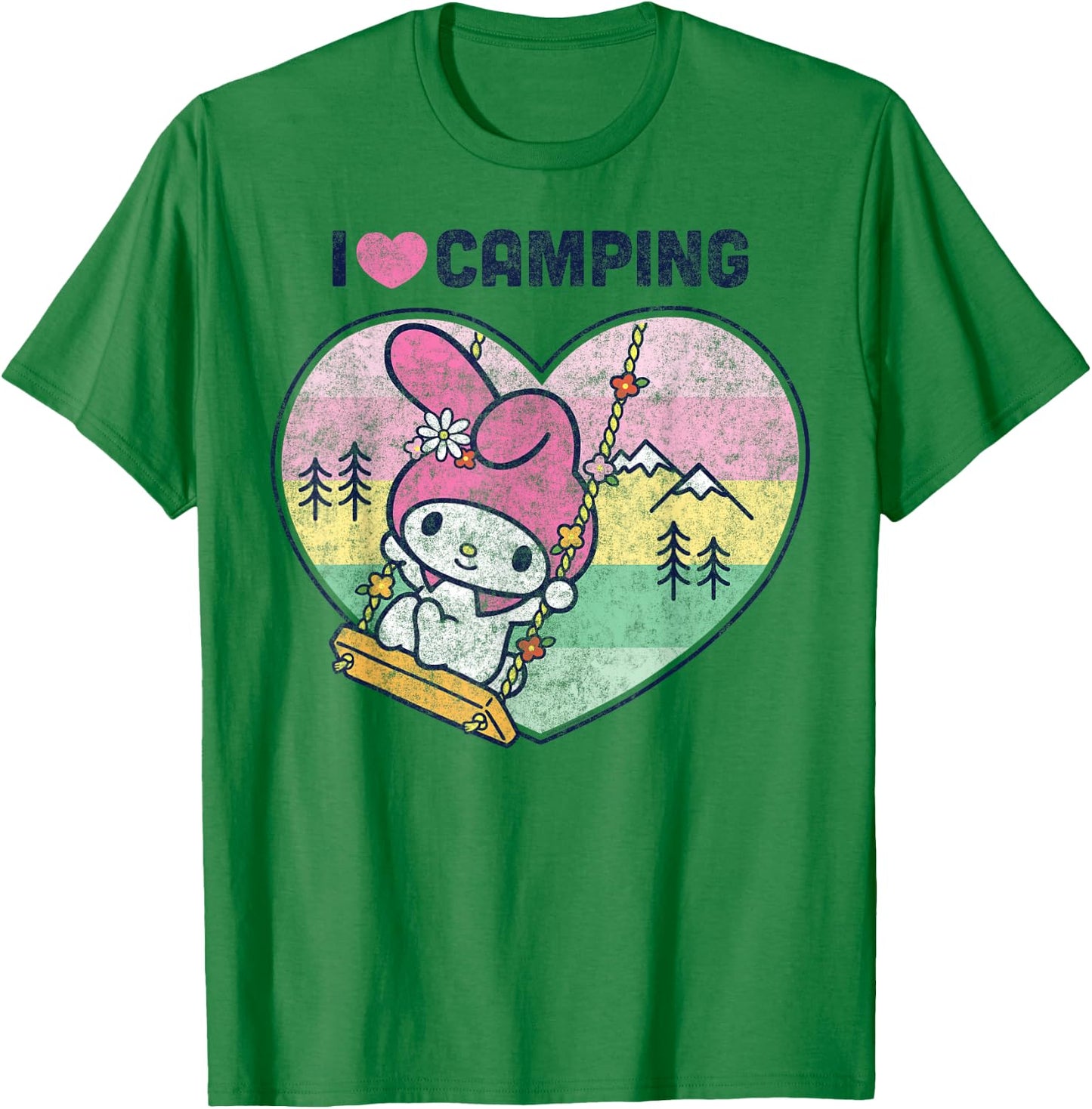 My Melody I Love Camping T-Shirt - T-Shirt | Irish Green