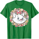 Disney The Aristocats Marie Floral Portrait T-Shirt - T-Shirt | Irish Green