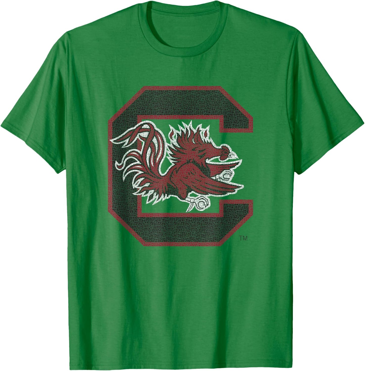 South Carolina Gamecocks Vintage Icon Heather Gray T-Shirt - T-Shirt | Irish Green