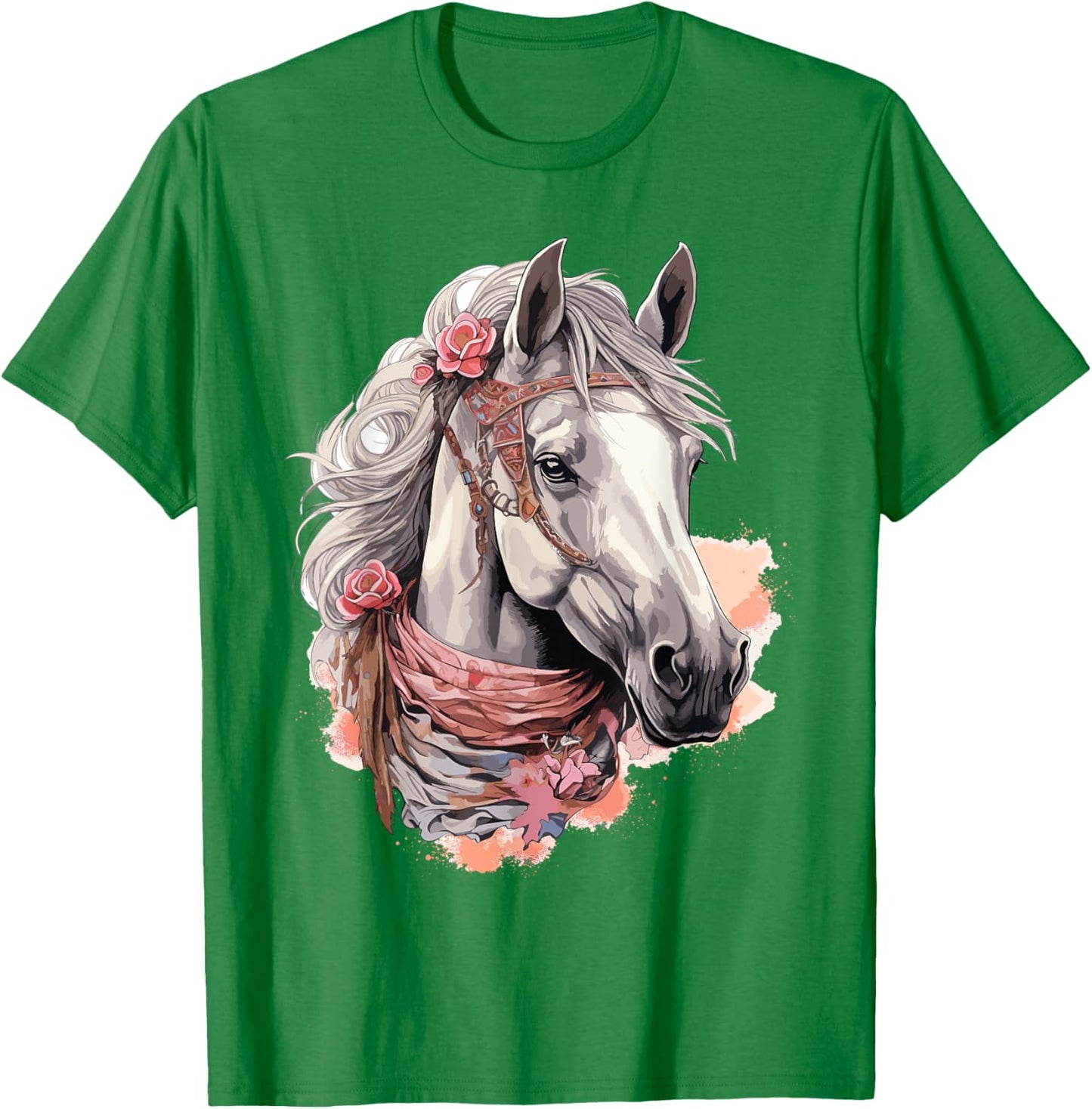 Horse Women Children Girls Riding Horse T-Shirt - T-Shirt | Irish Green